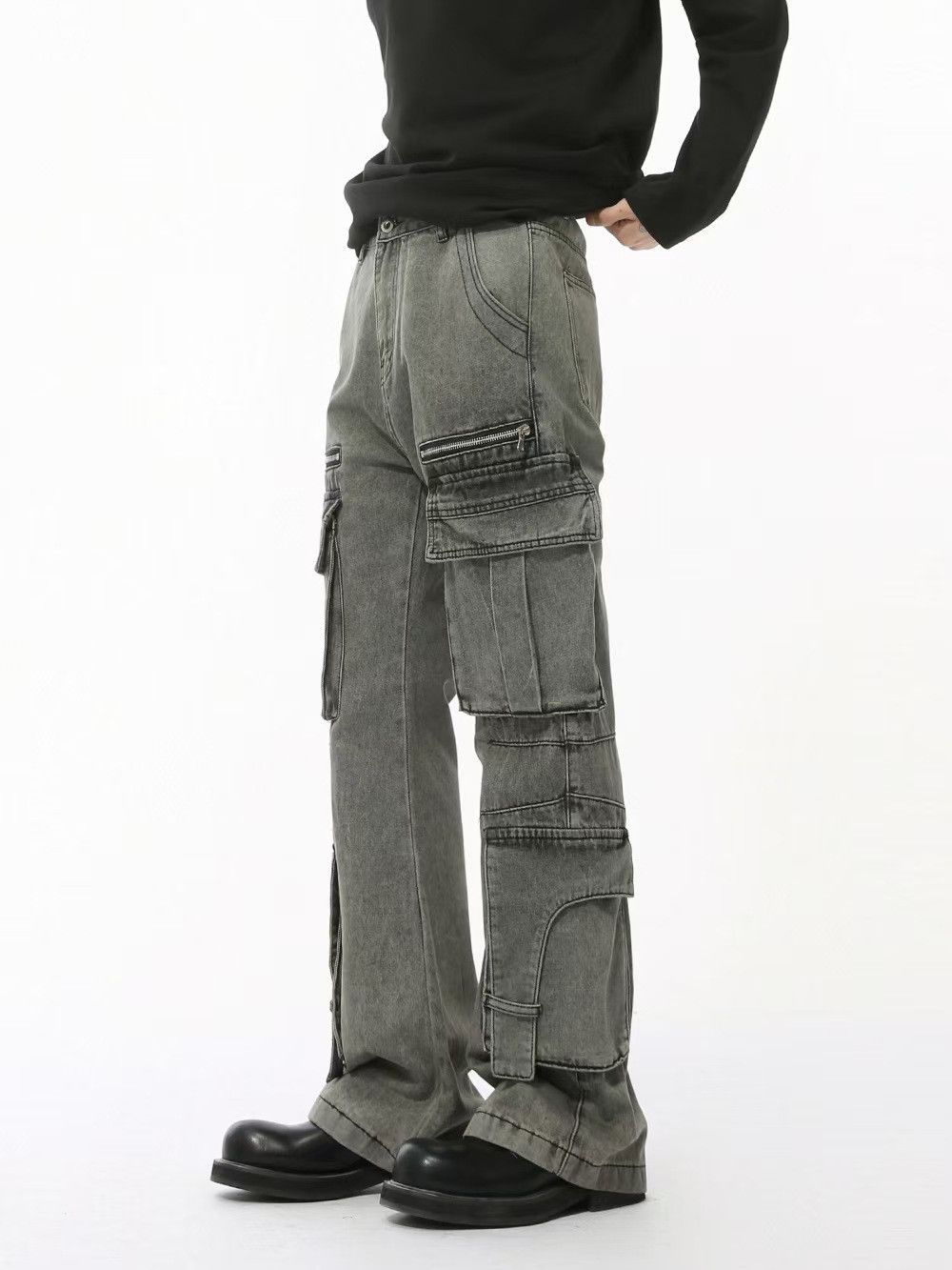 Japanese Brand × Vintage Washed and distressed casual workwear straight leg jeans Size US 30 / EU 46 - 2 Thumbnail