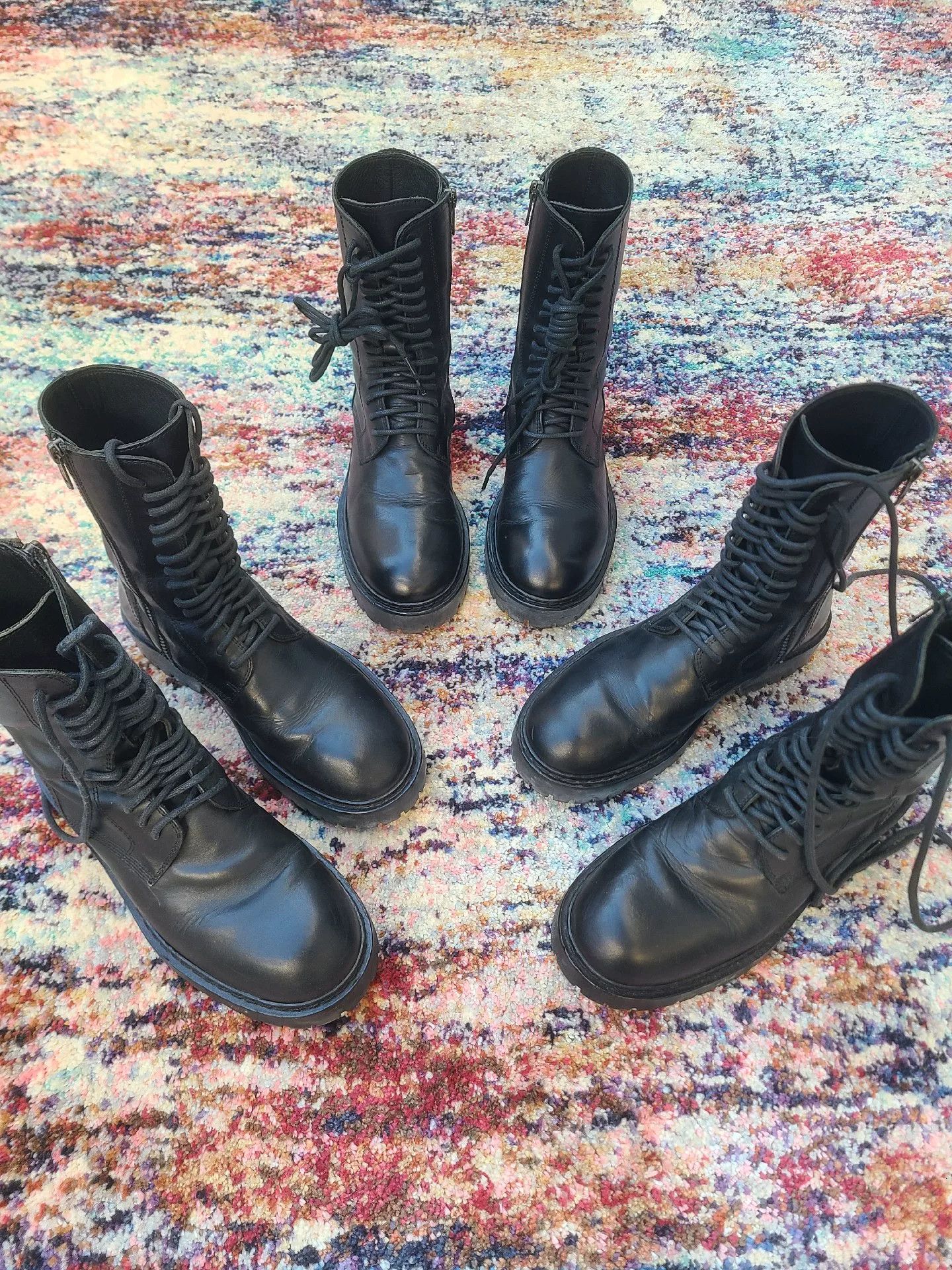 Ann Demeulemeester Ann Demeulemeester Women's Leather Lace-Up Boots Size US 4.5 / IT 34.5 - 1 Thumbnail