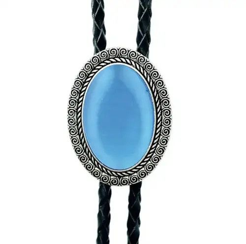 Cowboy Equipment × Vintage Lucky Charm Agate Gem Pendant Bolo Tie Size ONE SIZE - 4 Thumbnail