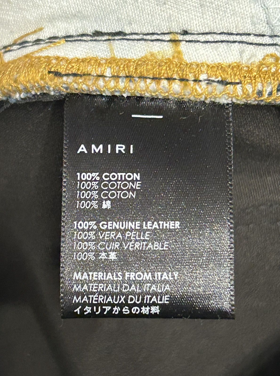Amiri AMIRI Denim Leather Indigo/Black Distressed Jeans - Size 24 Size 24" / US 00 / IT 34 - 6 Thumbnail