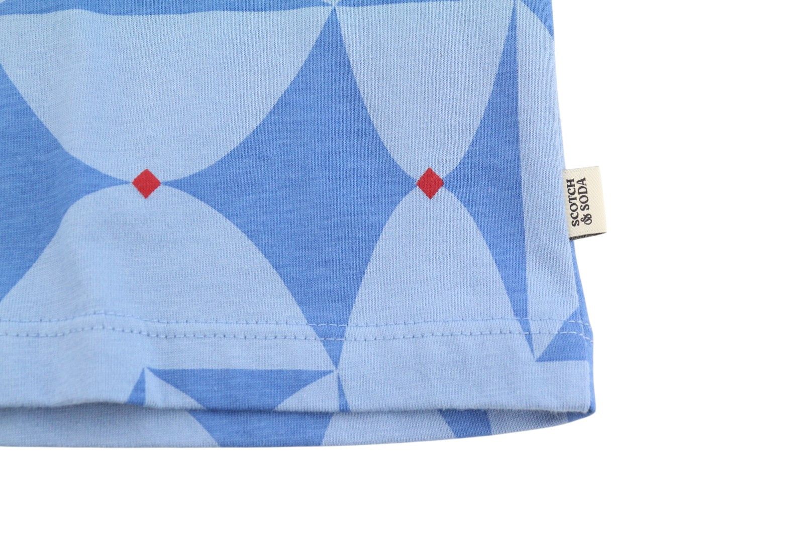 Scotch & Soda M Diamond Blue Aop Tricot Crew Neck Short Sleeve 91041 Size US M / EU 48-50 / 2 - 6 Thumbnail