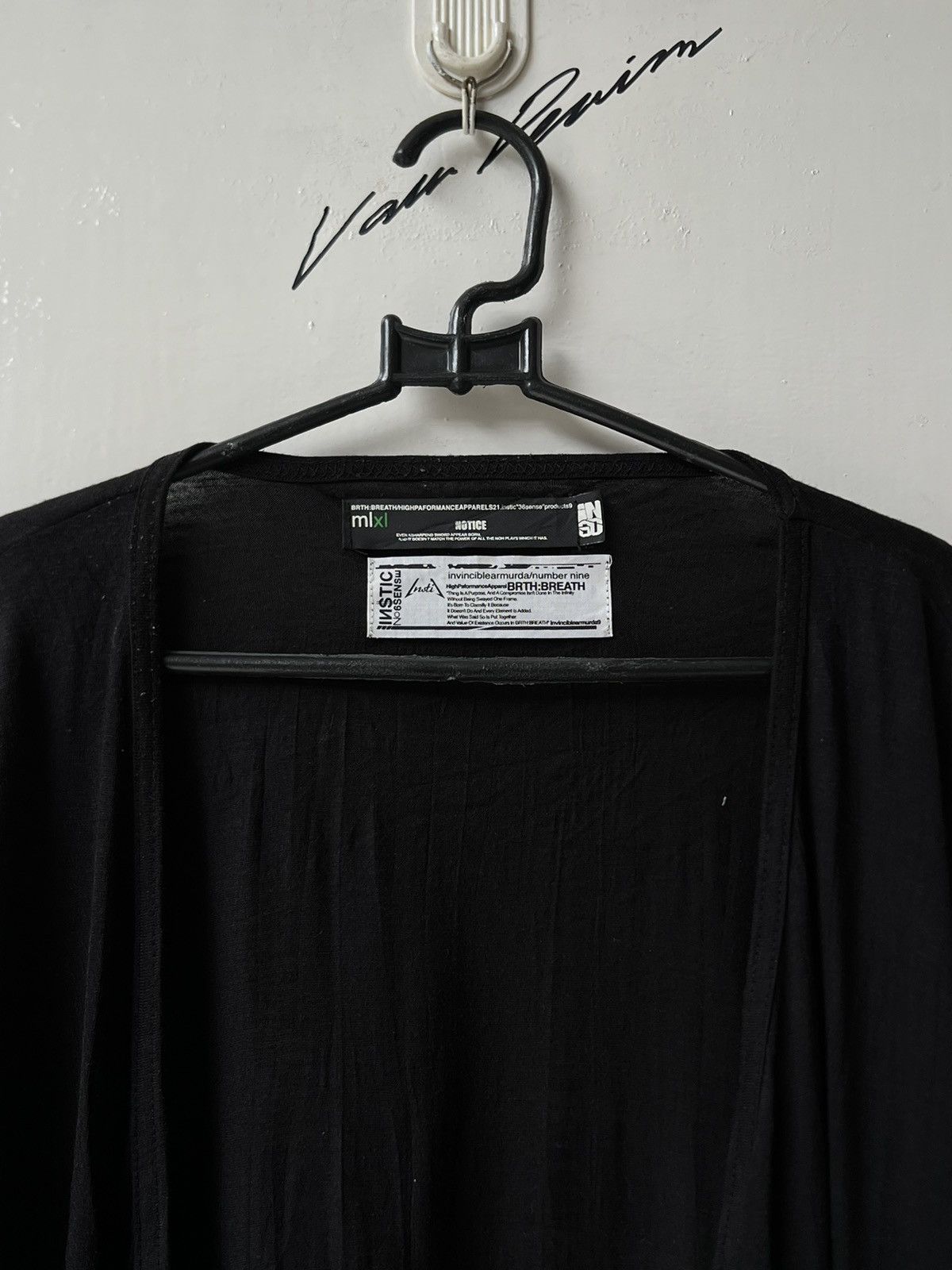 14th Addiction NUMBER NINE Black Cardigan Outer Size US L / EU 52-54 / 3 - 4 Thumbnail