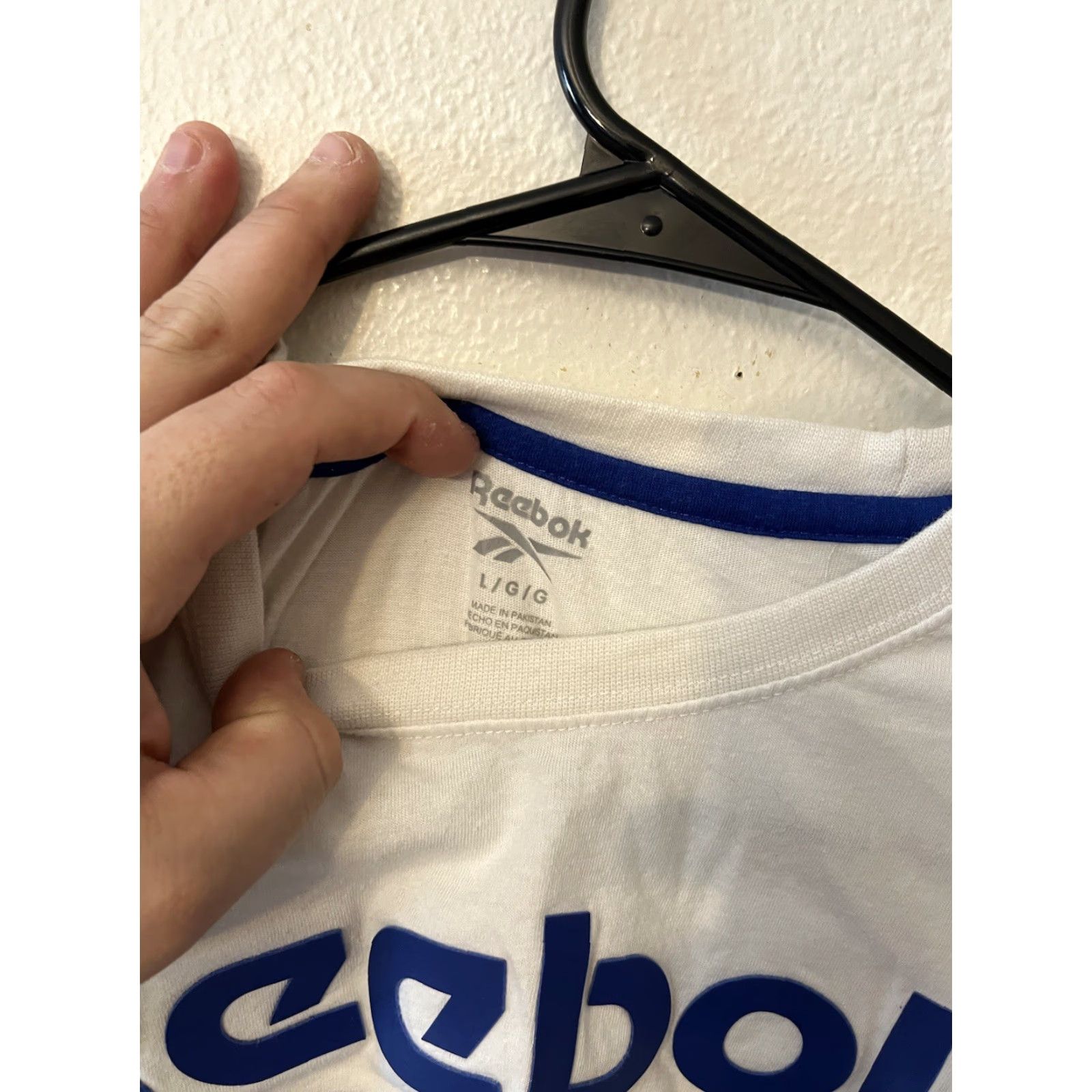Reebok VINTAGE Reebok T-Shirt Shirt Mens White Size L Cotton Pocket Logo 1990s Regular Short Sleeve Crew Neck Size US L / EU 52-54 / 3 - 2 Thumbnail