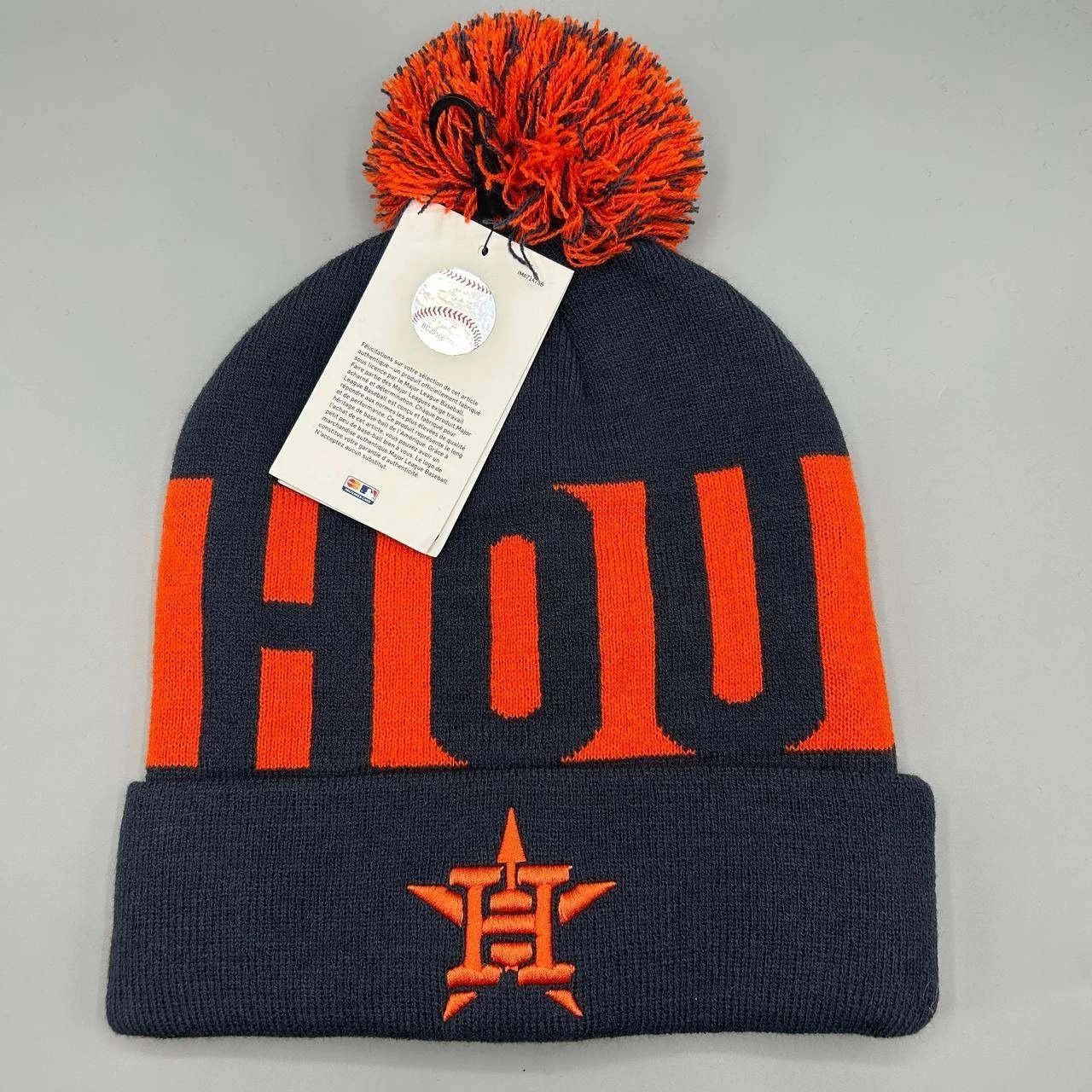 Nike Houston Astros x Nike Hat Men Cuffed Beanie Pom Pom Cap New Size ONE SIZE - 1 Thumbnail