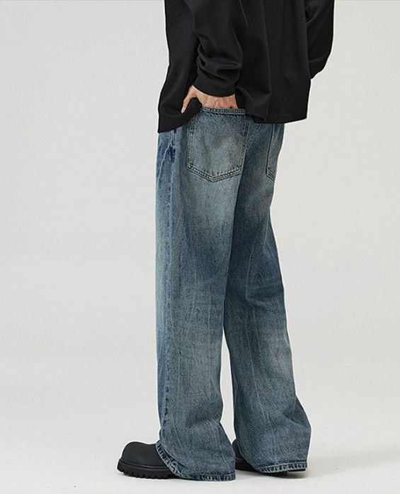 Japanese Brand Men's high street style cleanfit wide-leg flared jeans Size US 32 / EU 48 - 3 Thumbnail
