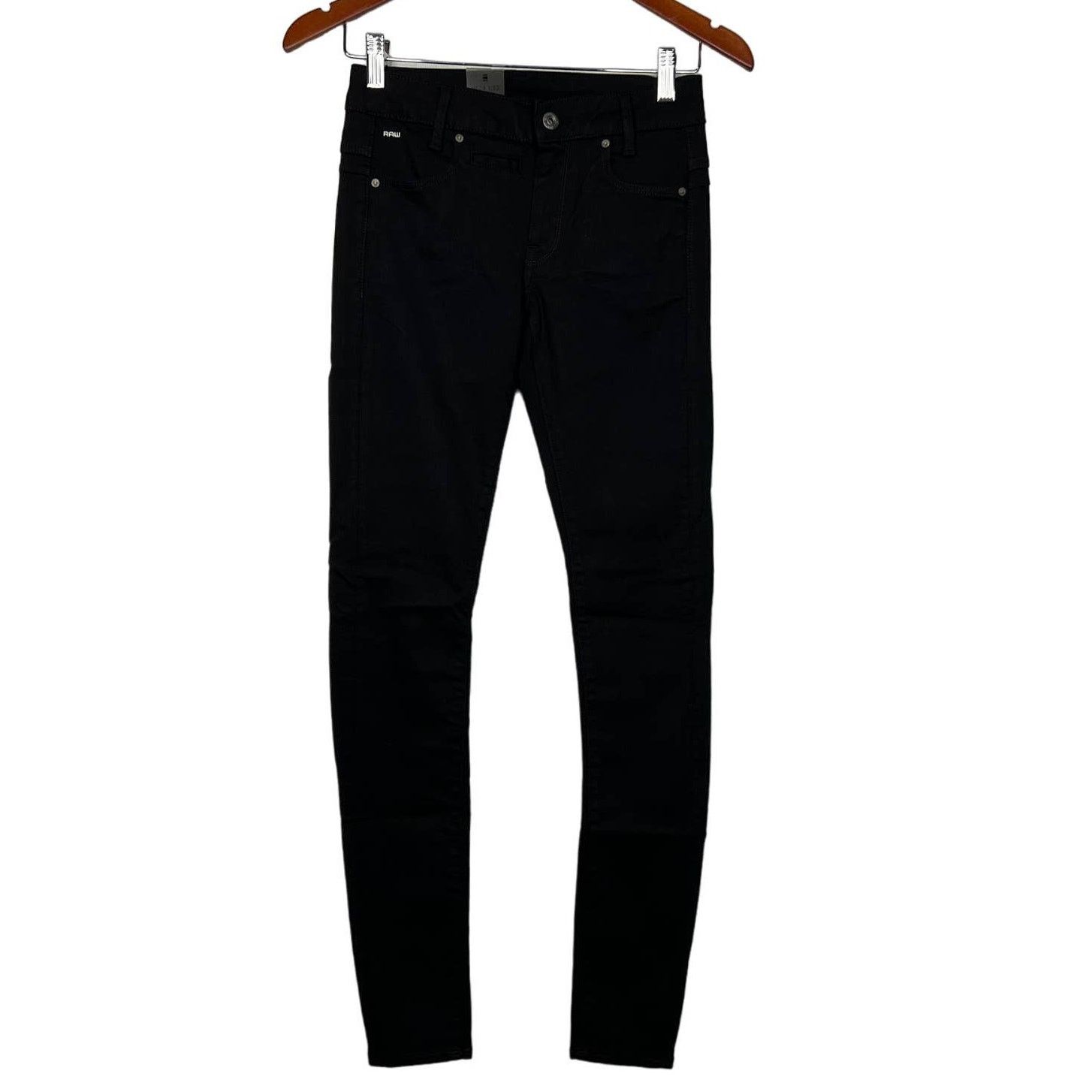 G-Star Raw Women's D-STAQ Skinny Jeans - 5-Pocket Mid Rise Denim Hybrid With Button Fly - View #5