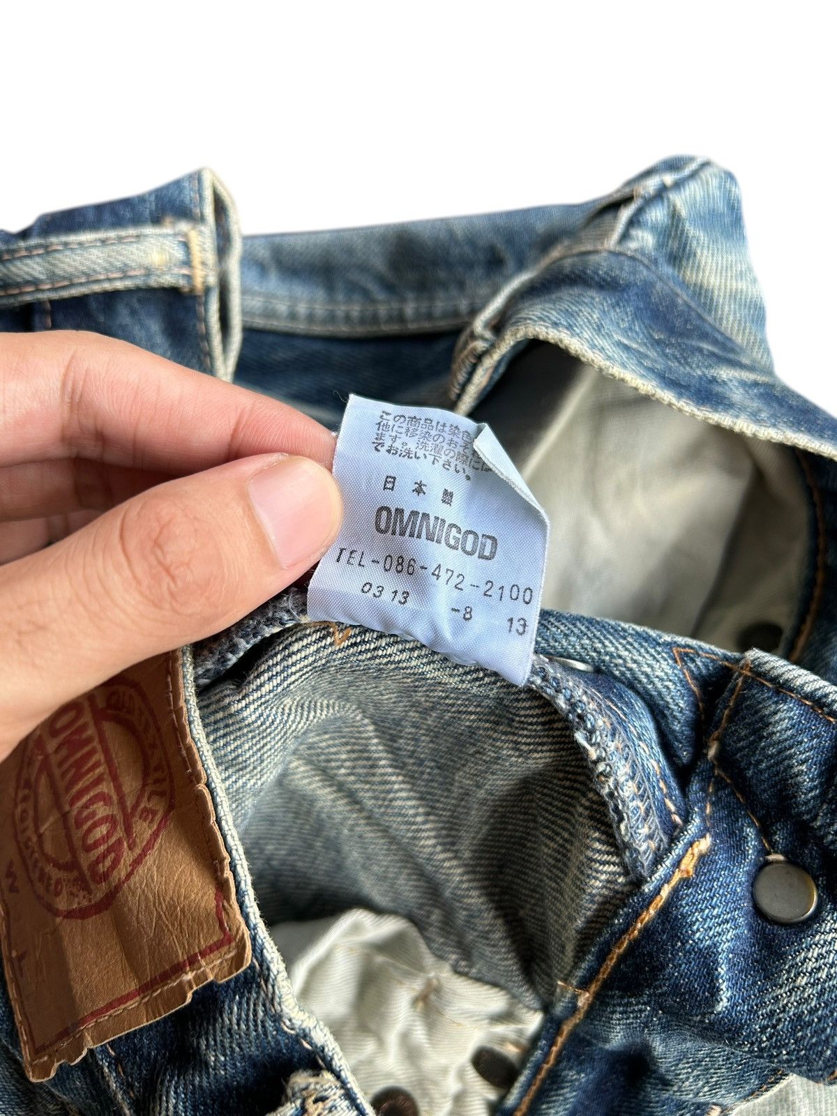 Japanese Brand × Kapital × Vintage Omnigod Selvedge Distressed Denim Jeans Size US 30 / EU 46 - 12 Thumbnail