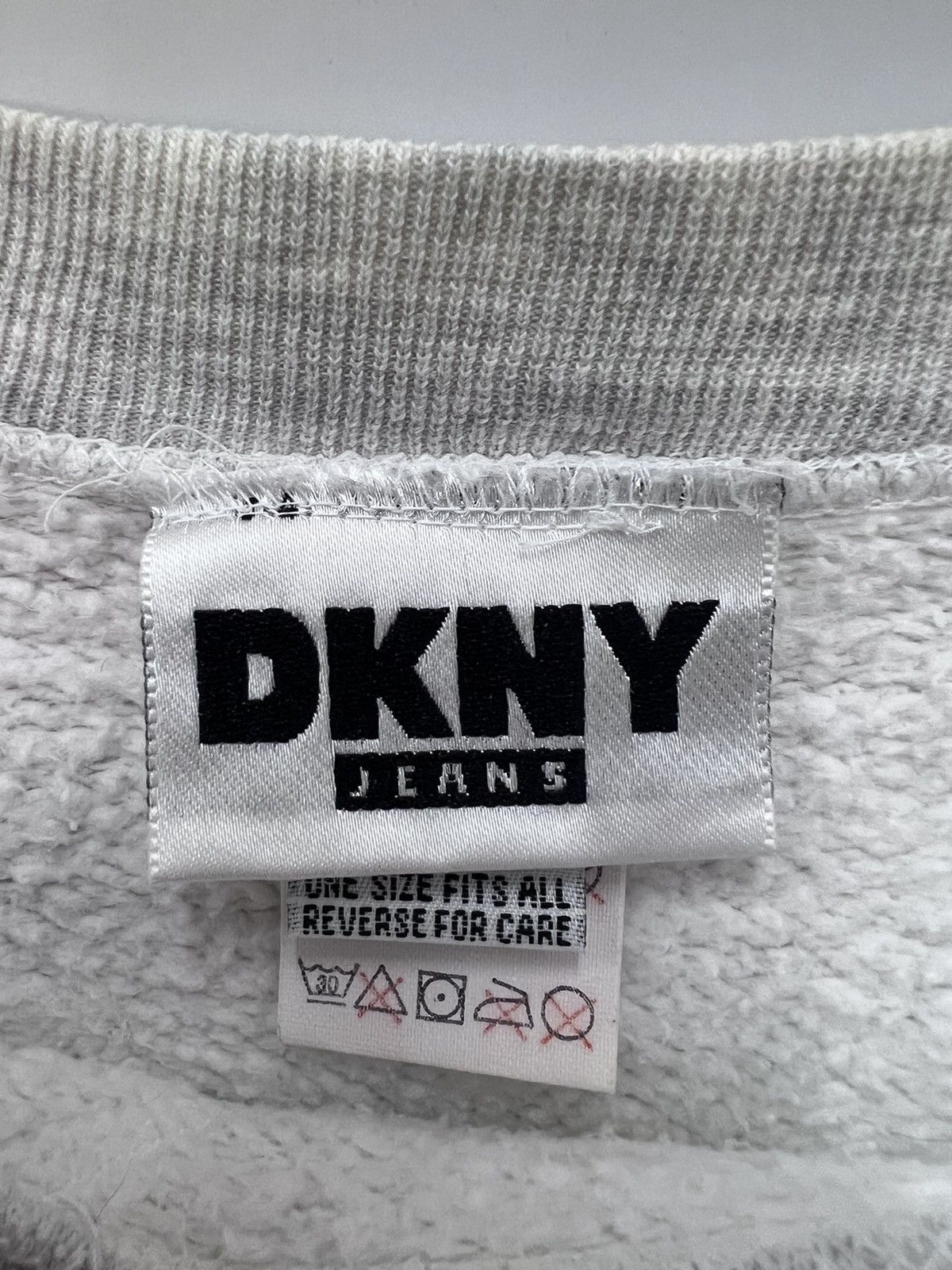 DKNY × Donna Karan × Vintage 🔥 Vintage DKNY Made in USA Distressed logo sweatshirt Size US XL / EU 56 / 4 - 6 Thumbnail