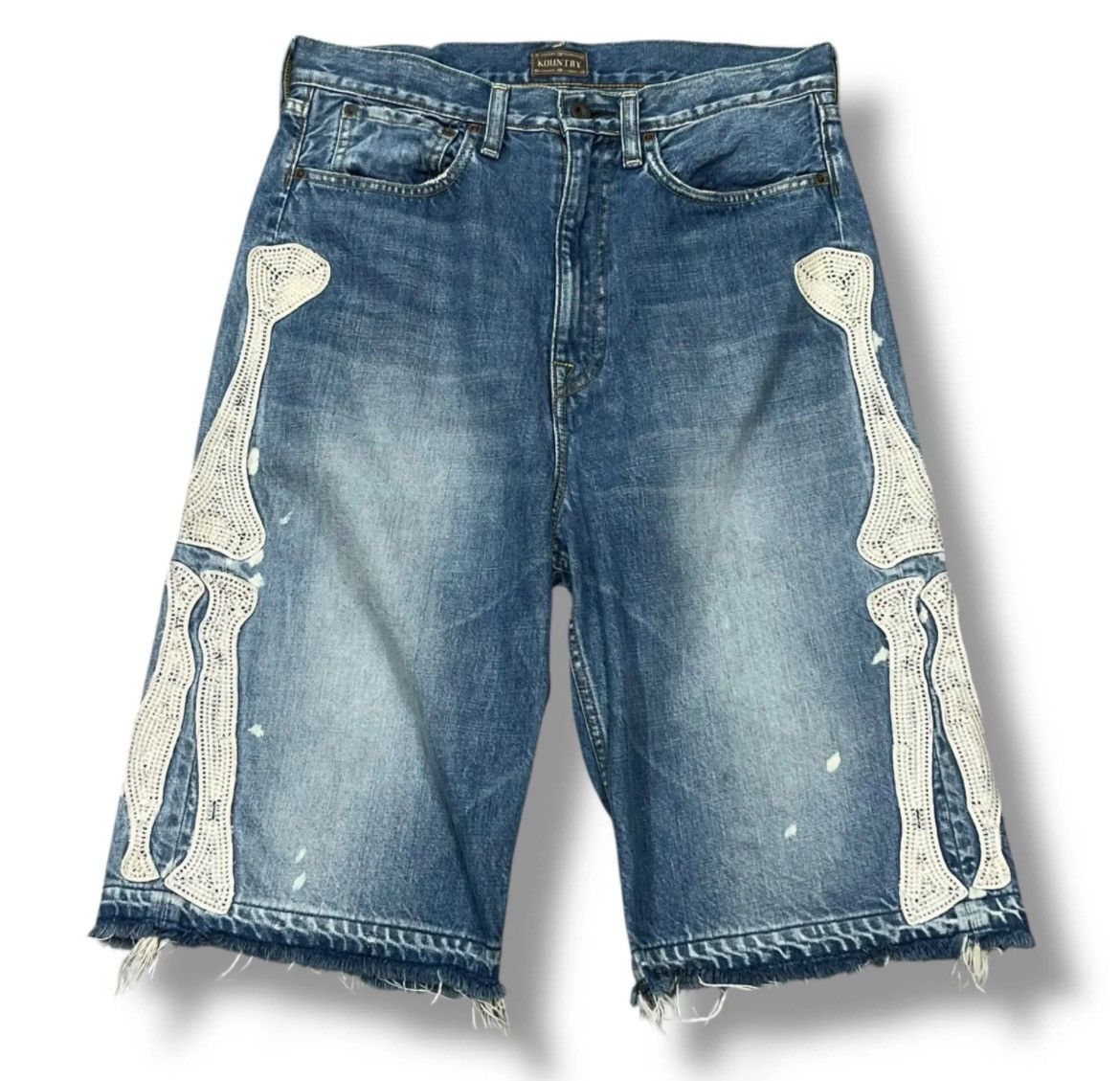 Kapital kapital 14oz Denim 5P Bone Shorts size38 Size US 38 / EU 54 - 1 Preview