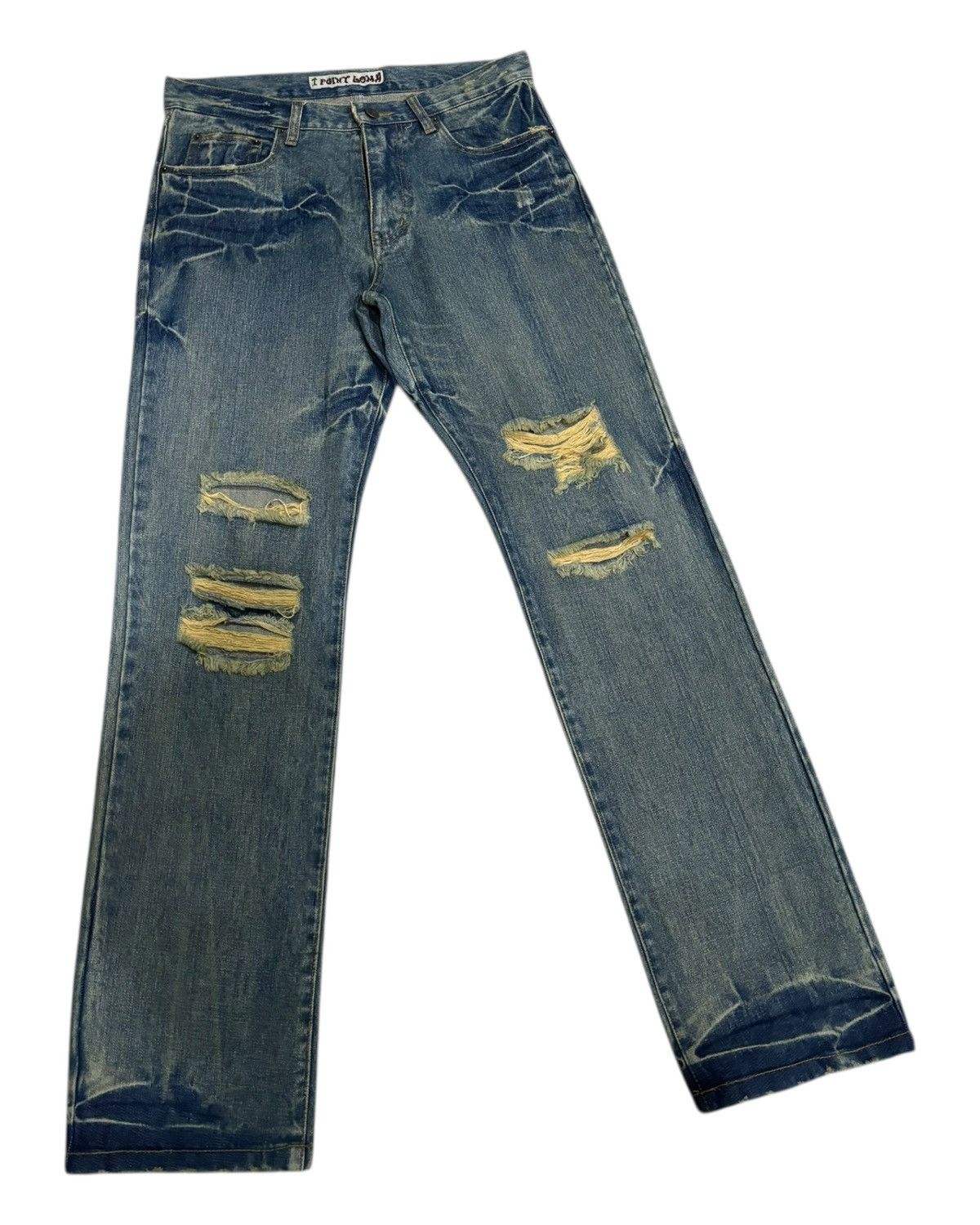 Gosha Rubchinskiy × If Six Was Nine RARE🎌POINT LOMA ☮️ I❤️SURF DISTRESSED DENIM JEANS Size US 32 / EU 48 - 5 Thumbnail