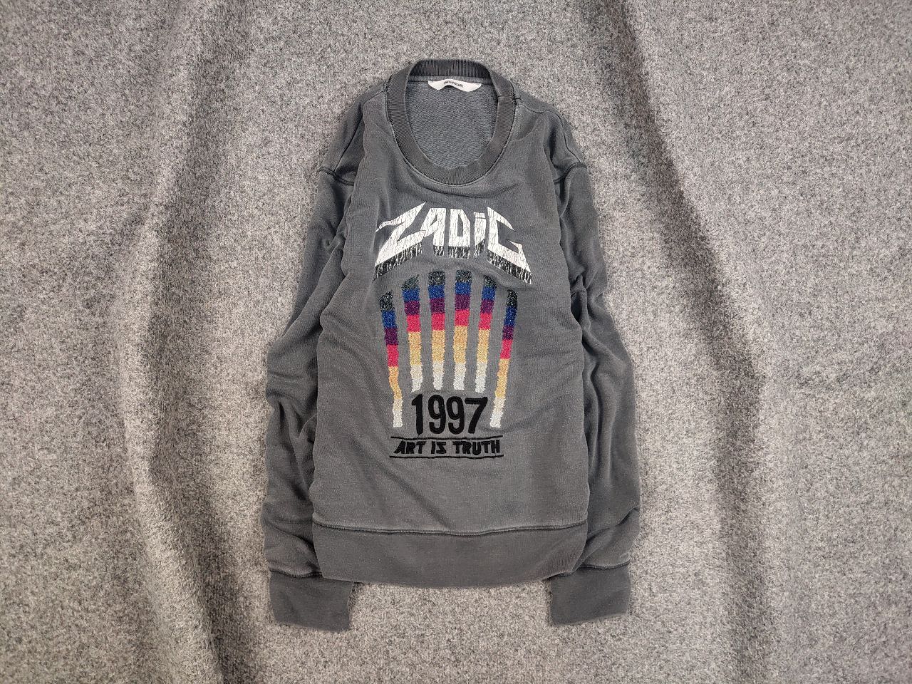 Zadig & Voltaire Zadig & Voltaire Design Logo Crew Check Sweatshirt Size US L / EU 52-54 / 3 - 1 Thumbnail