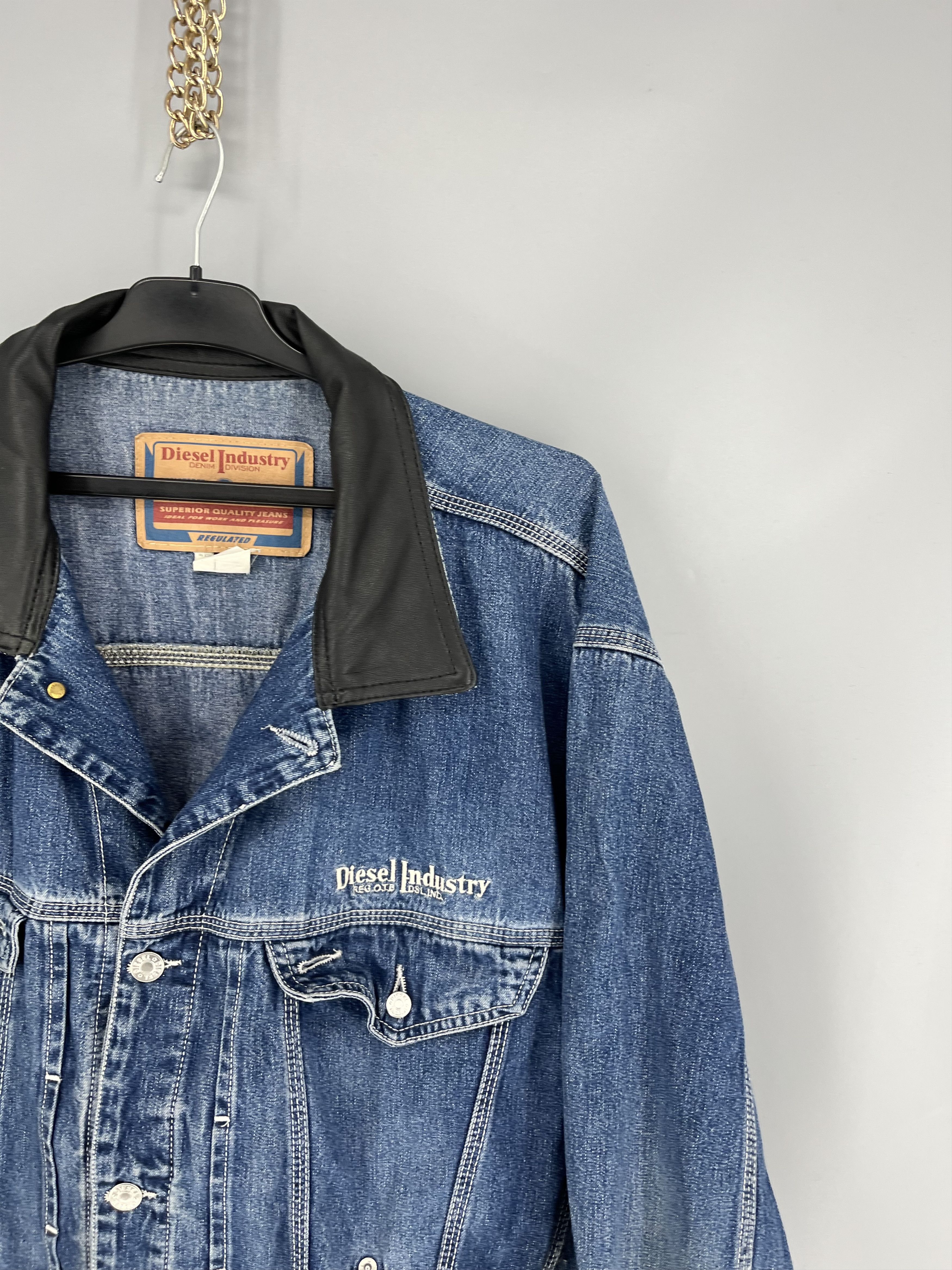 Diesel Vintage DIESEL Jacket Trucker 90s Boxy Fit Leather Rare Hype Size US XL / EU 56 / 4 - 5 Thumbnail