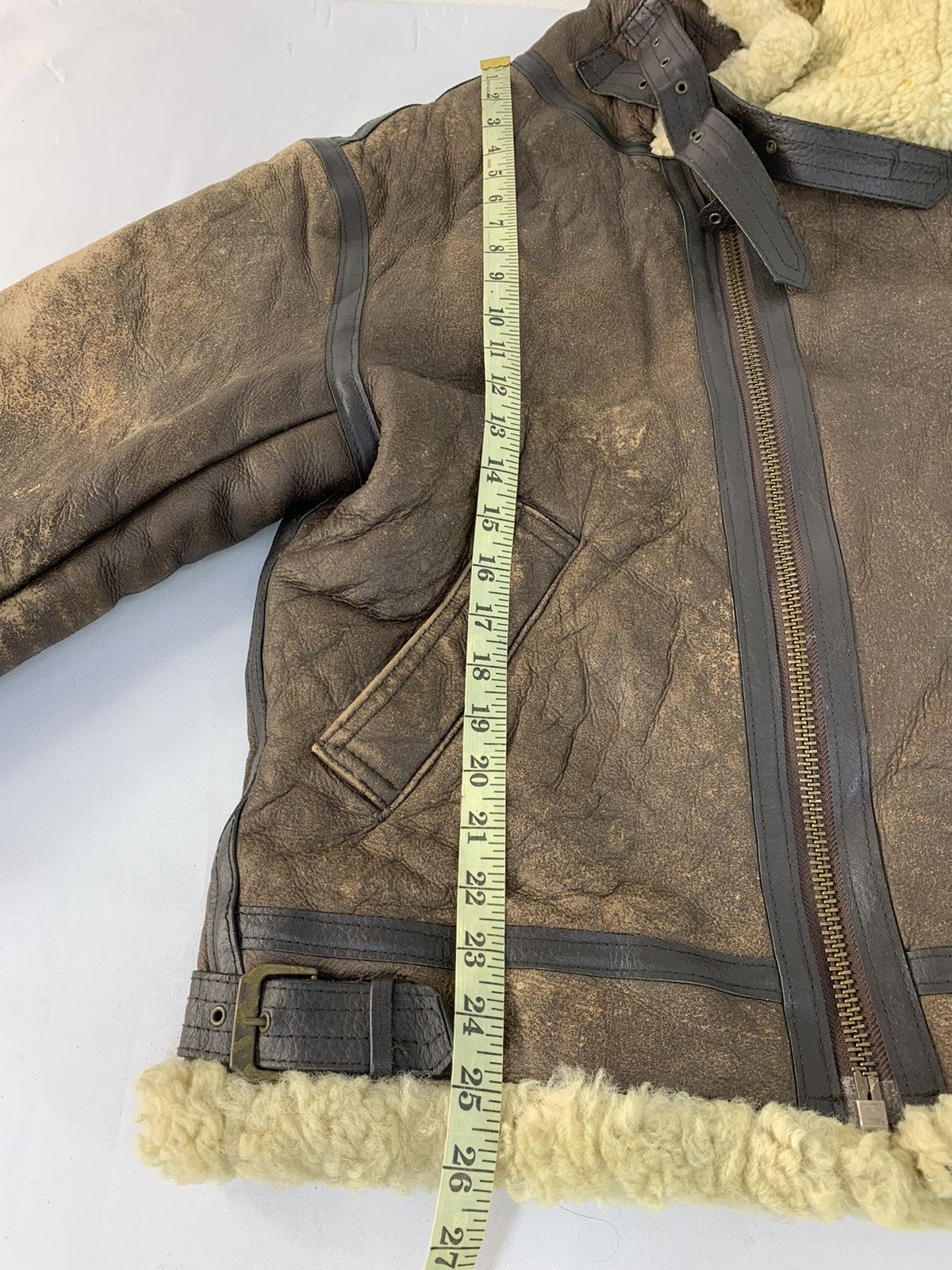 Genuine Leather B-3 Combat Airforce Bomber Jacket Aviator Sherpa Inner Size US M / EU 48-50 / 2 - 16 Thumbnail