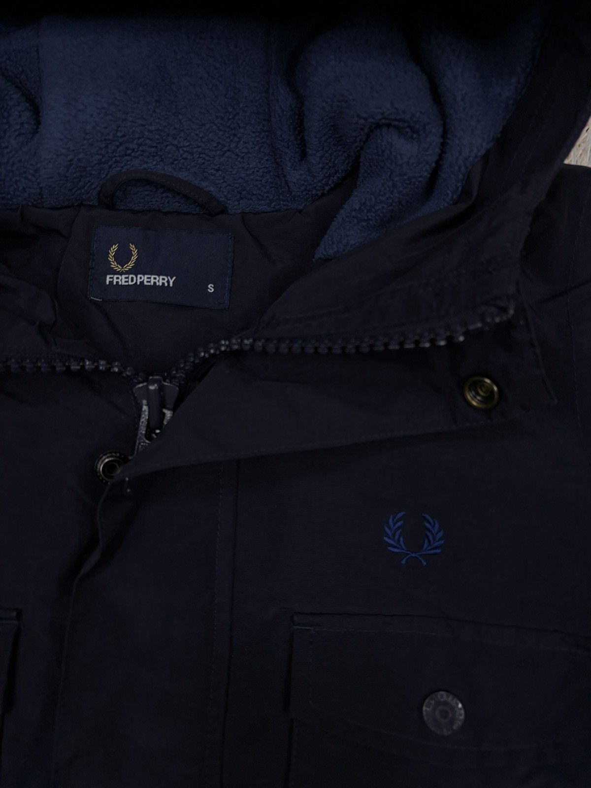 Fred Perry Fred Perry jacket Mountain Parka navy blue patch pocket men Size US S / EU 44-46 / 1 - 4 Thumbnail