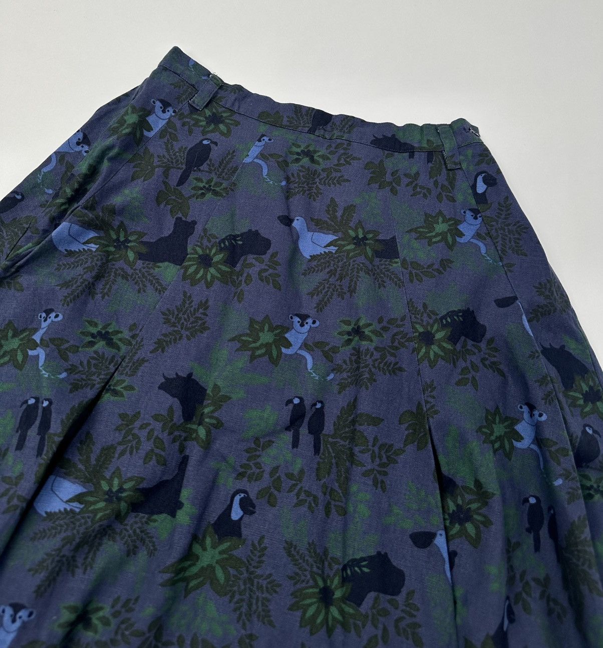 Issey Miyake × Ne-Net Ne-net - Issey Miyake - Jungle Pattern Midi Skirt Size 27" / US 4 / IT 40 - 4 Thumbnail