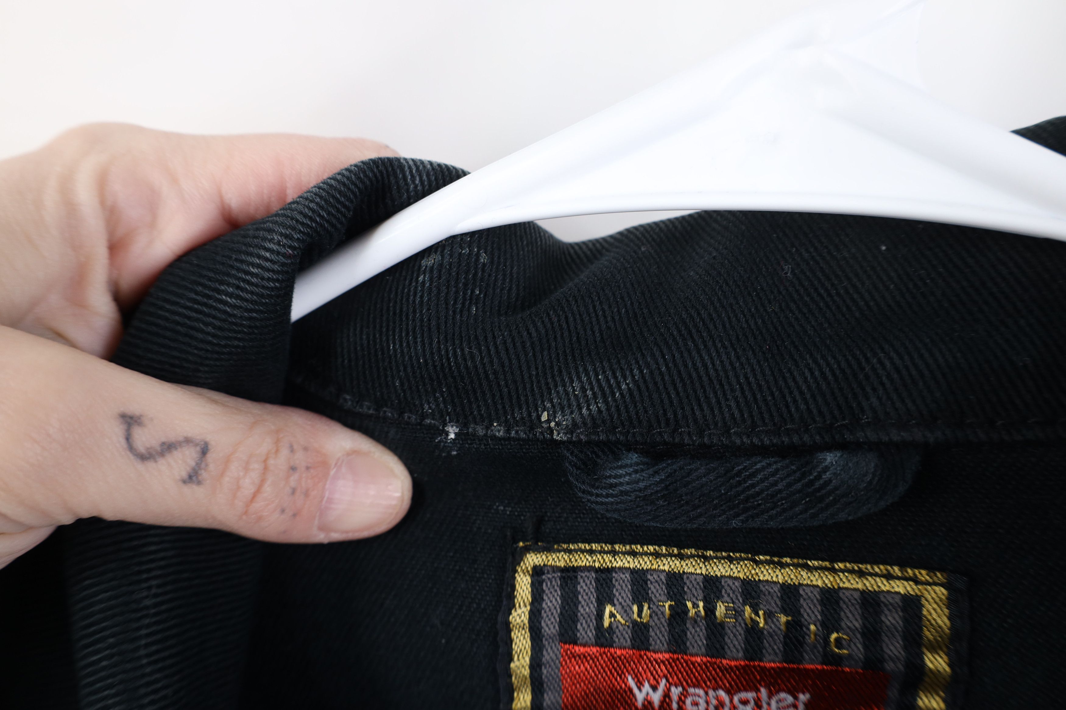 Wrangler Vintage 90s Y2K Wrangler Denim Jean Trucker Jacket Black Size US L / EU 52-54 / 3 - 6 Thumbnail