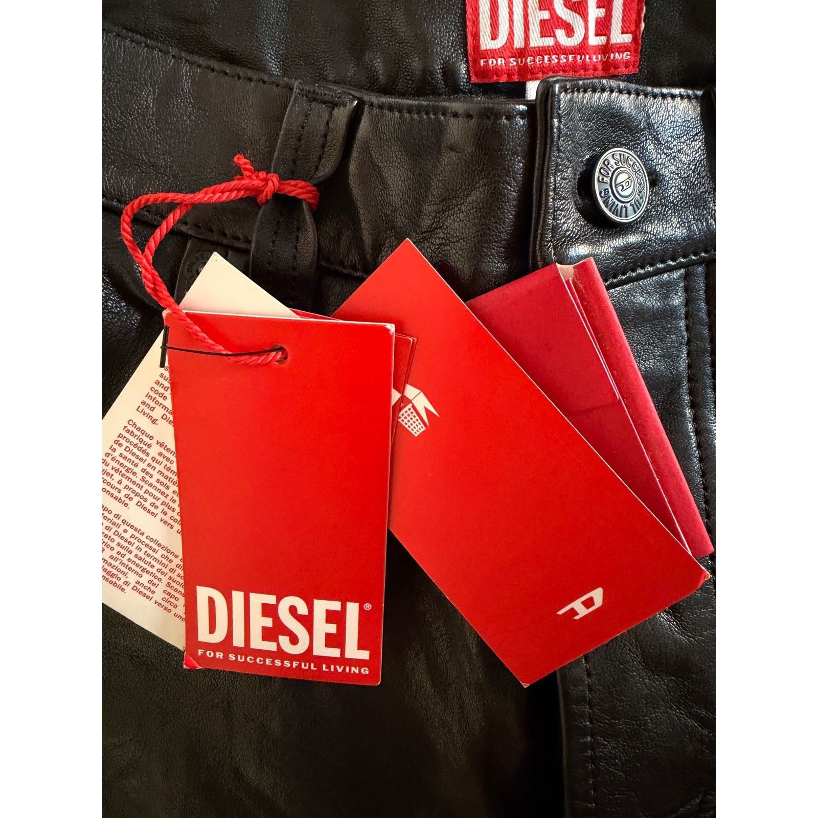 Diesel Diesel NWT P-Macs-Lth Textured Waxed-Leather Pants Size US 32 / EU 48 - 5 Thumbnail