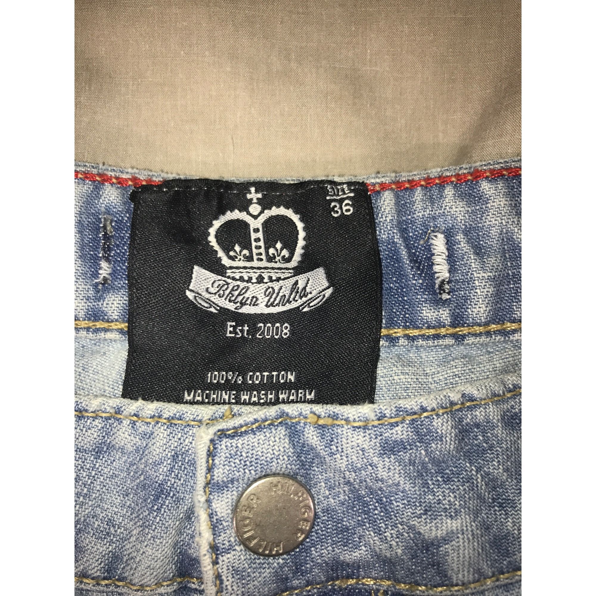Tommy Hilfiger Tommy Hilfiger Mens Bklyn Untld Light Wash Blue Jean Shorts Size US 36 / EU 52 - 3 Thumbnail