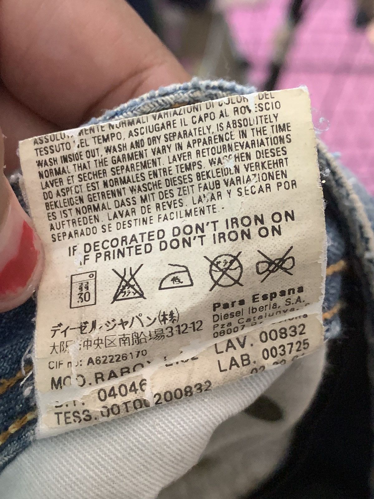 Diesel × Vintage Vintage Diesel Industry denim Size US 29 - 18 Thumbnail