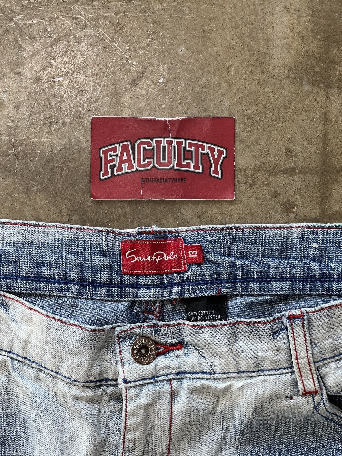 Southpole × Vintage Vintage Y2k Southpole Mesh All Crew Members Denim W Pant 13 Size 36" / US 14 / IT 50 - 3 Thumbnail