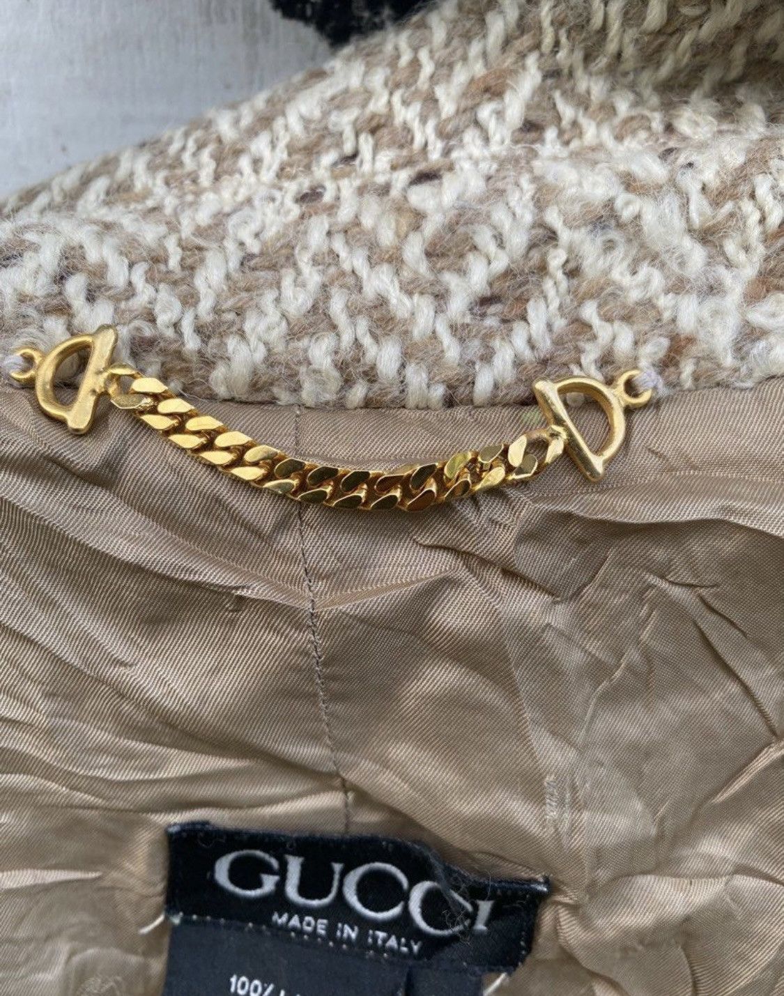 Gucci × Vintage LAST DROP VINTAGE GUCCI HERRIGBONE DESIGN ZIP MADE IN ITALY Size US M / EU 48-50 / 2 - 9 Thumbnail