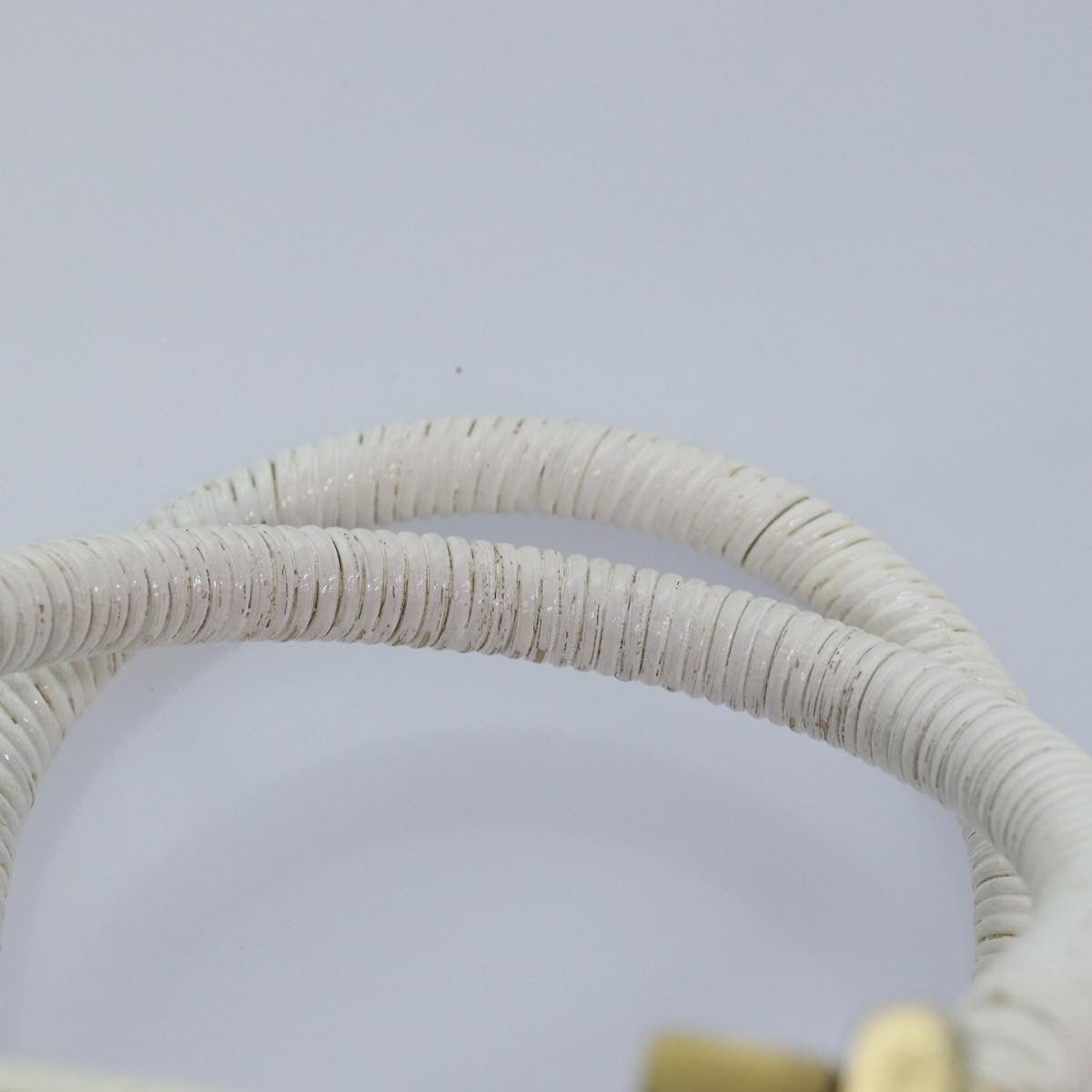 Salvatore Ferragamo Salvatore Ferragamo Gancini Basket Bag Hand Bag Straw White Size ONE SIZE - 8 Thumbnail