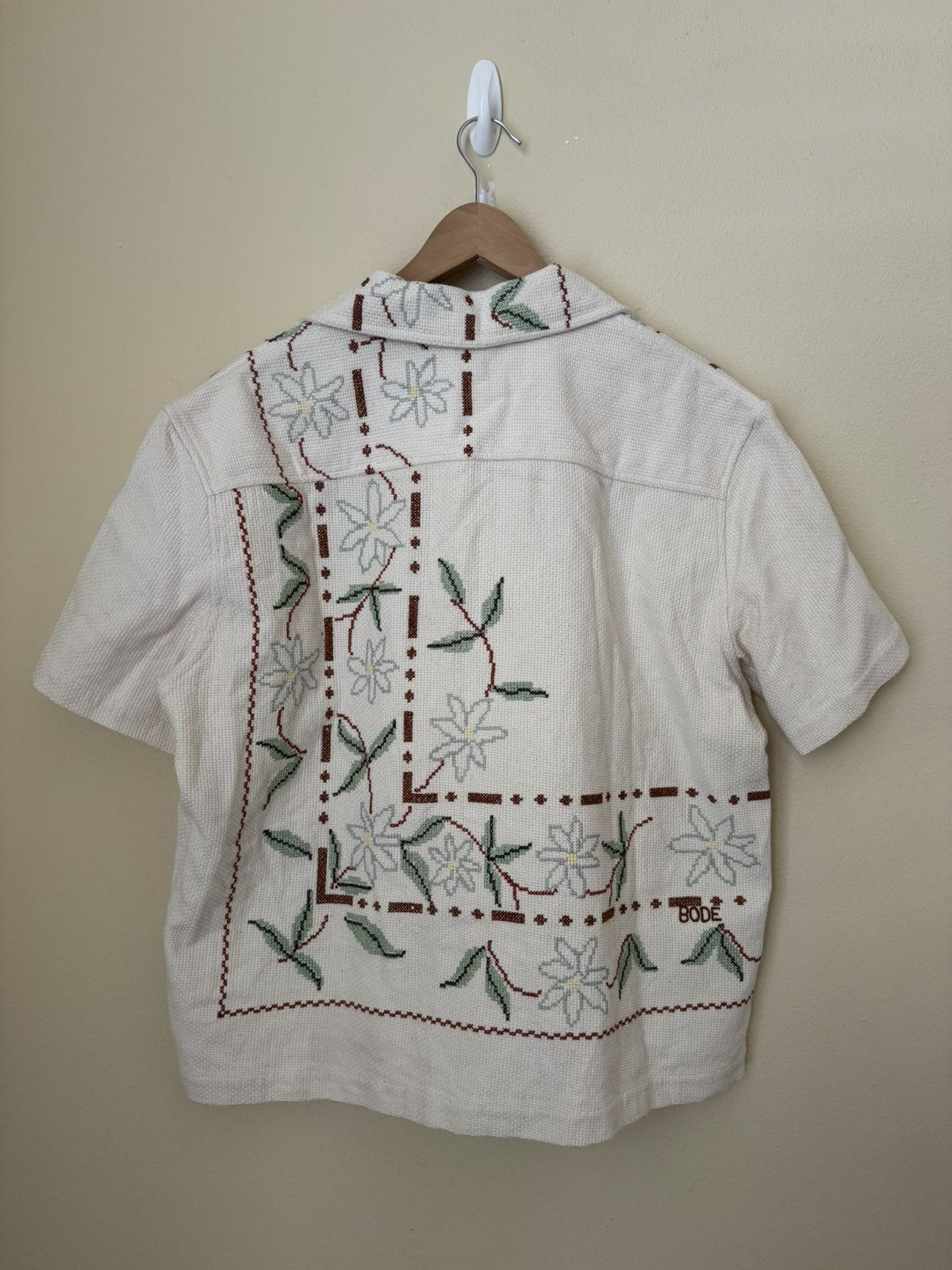Bode Bode New Gerber Border Button Up Shirt Ecru Multi M/L Size US M / EU 48-50 / 2 - 6 Thumbnail
