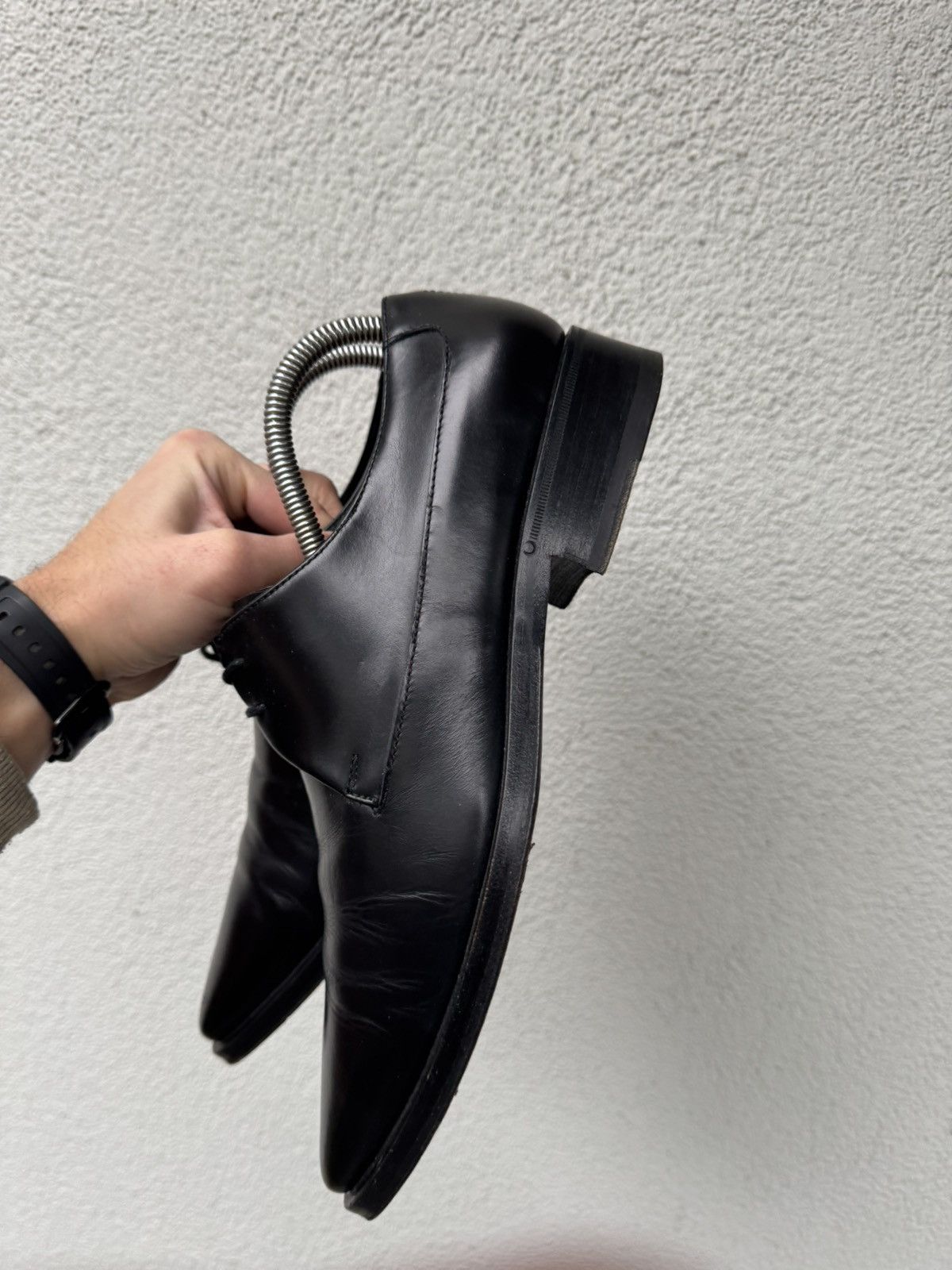 Gucci Gucci Vintage Derby Leather Black Shoes size 41.5 Size US 8 / EU 41 - 9 Thumbnail