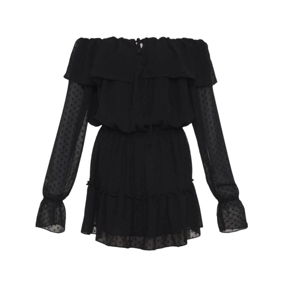 Other Rumored Senorita Mini Dress SMALL Black Ruffles NWT Flirty Size S / US 4 / IT 40 - 3 Thumbnail