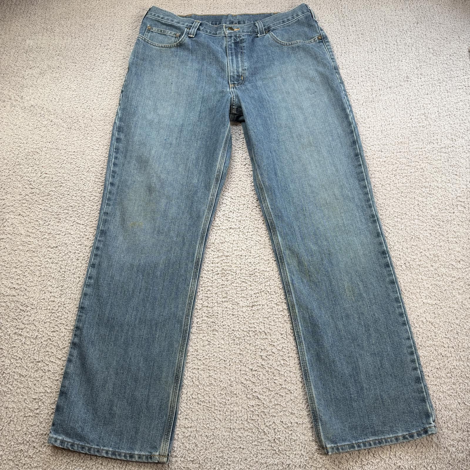 Carhartt Carhartt Light Wash Straight Leg Denim Jeans Mens 36x33 Work Size US 36 / EU 52 - 1 Thumbnail