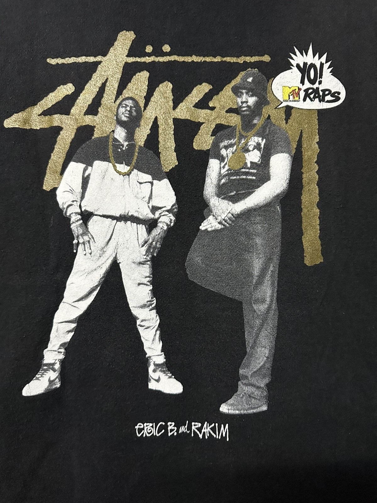 Rap Tees × Stussy × Vintage Rare Vintage Y2k Stussy Eric B And Rakim Hiphop Faded Hoodie Size US M / EU 48-50 / 2 - 3 Thumbnail