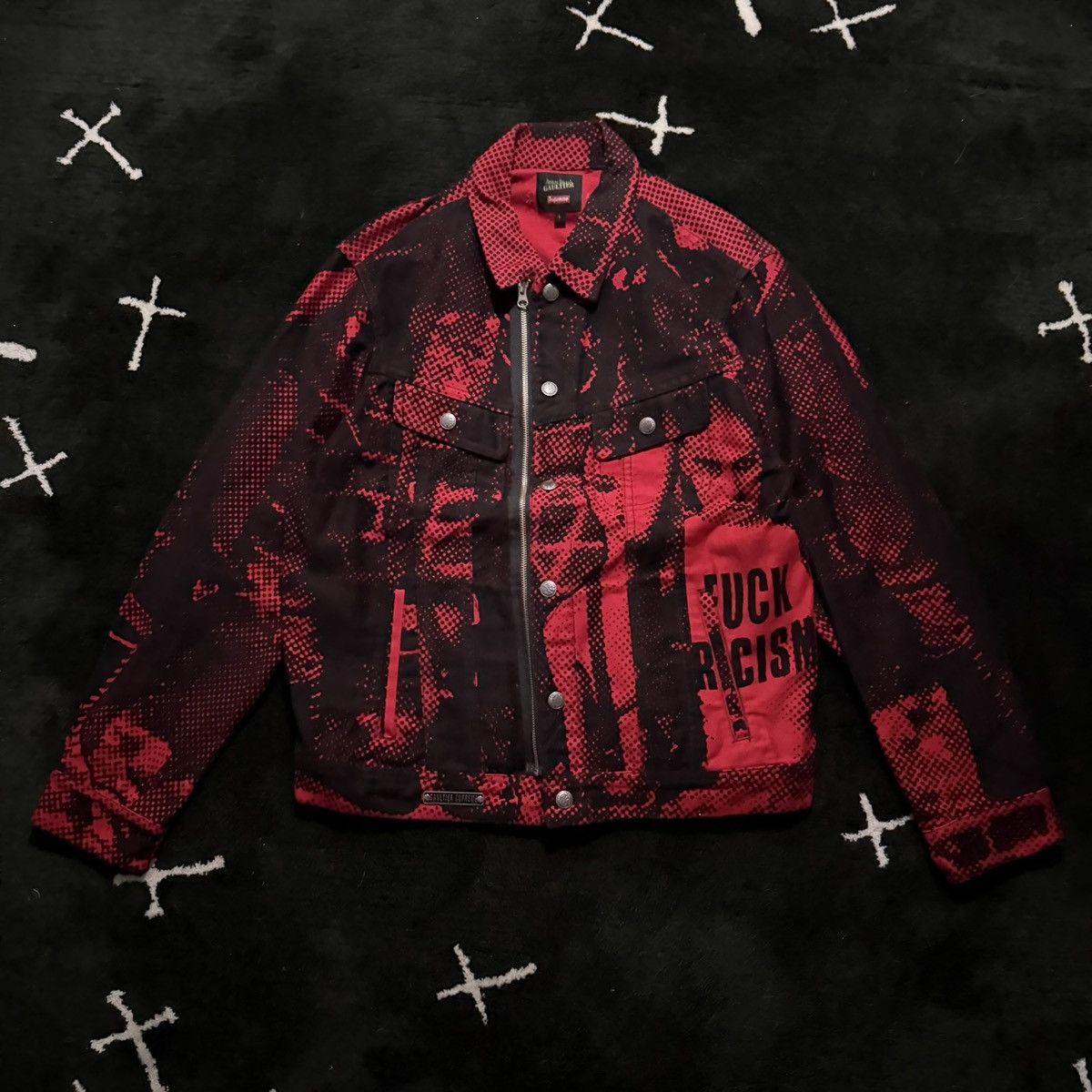 Jean Paul Gaultier × Supreme SS19 - “Fuck Racism” Denim Jacket Size US L / EU 52-54 / 3 - 1 Thumbnail