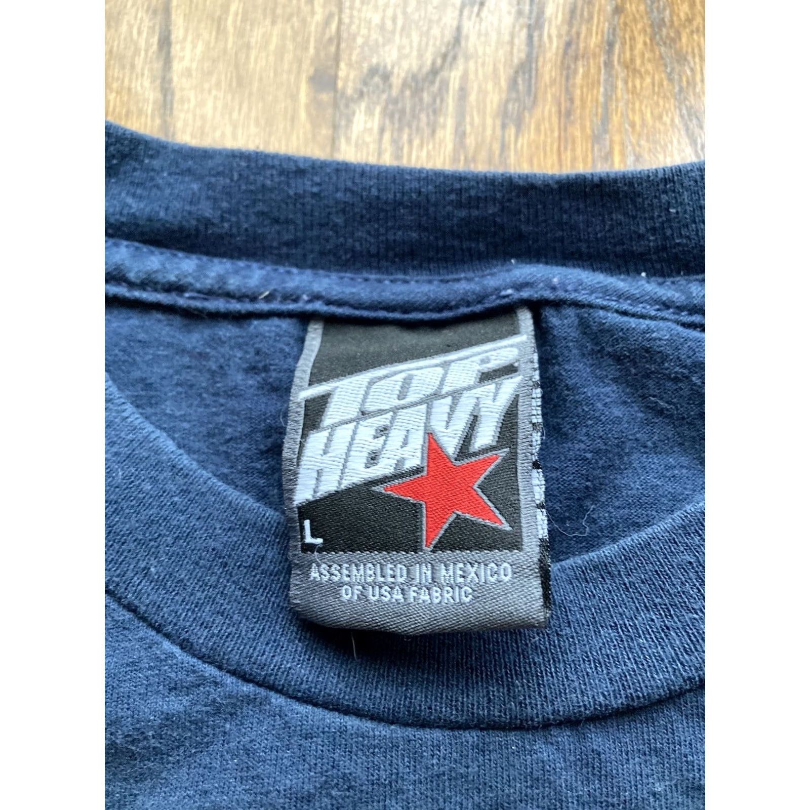 Vintage VINTAGE Top Heavy T-Shirt Mens Size L Navy Blue Eagles Wings Gothic MMA 90s USA Basic Tee Cotton Short Sleeve Baggy? Size US L / EU 52-54 / 3 - 5 Thumbnail