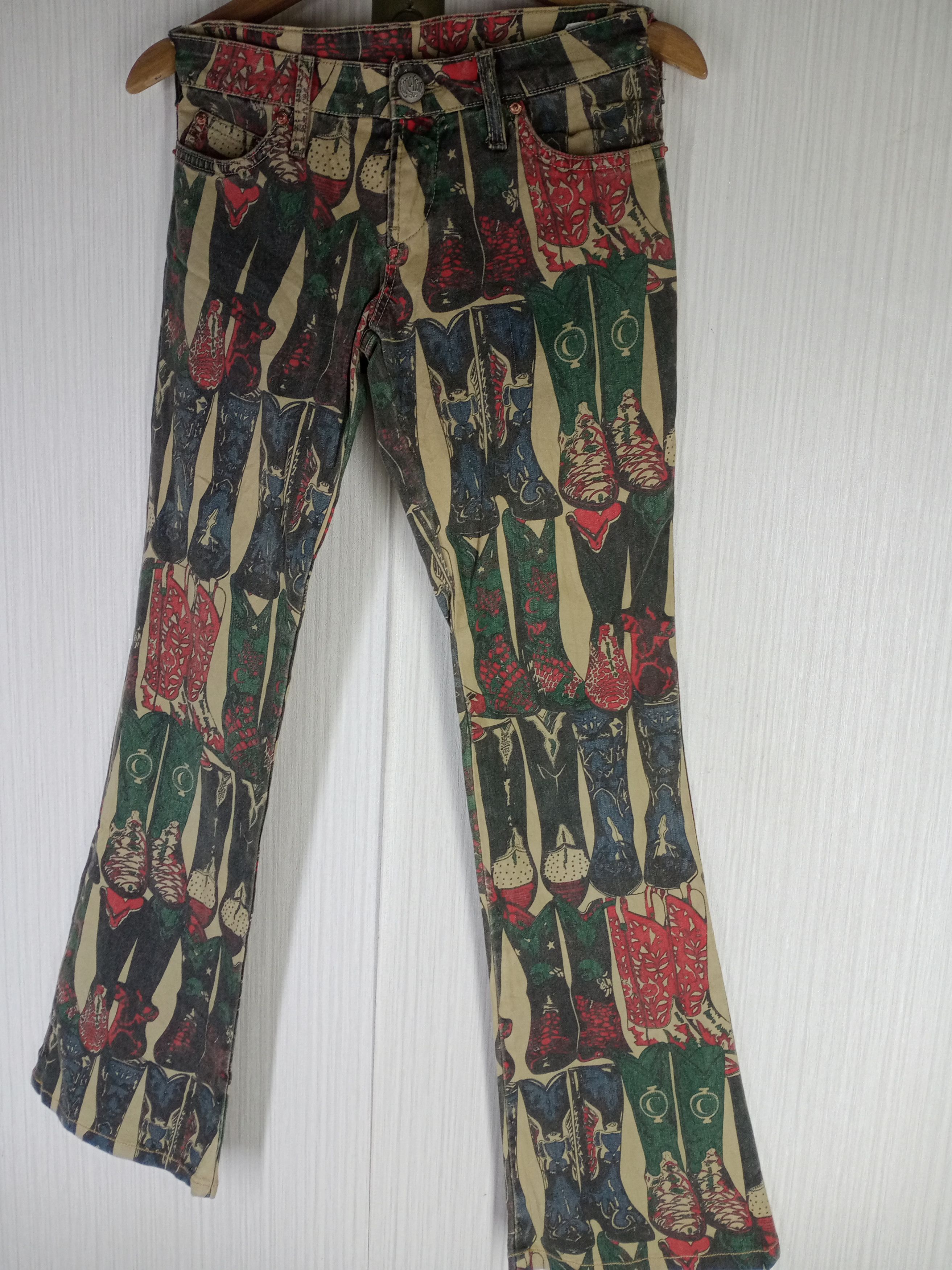 Hysteric Glamour Rare Vintage Flare Cimarron Jeans Full Print Shoes Size 28" / US 6 / IT 42 - 4 Thumbnail