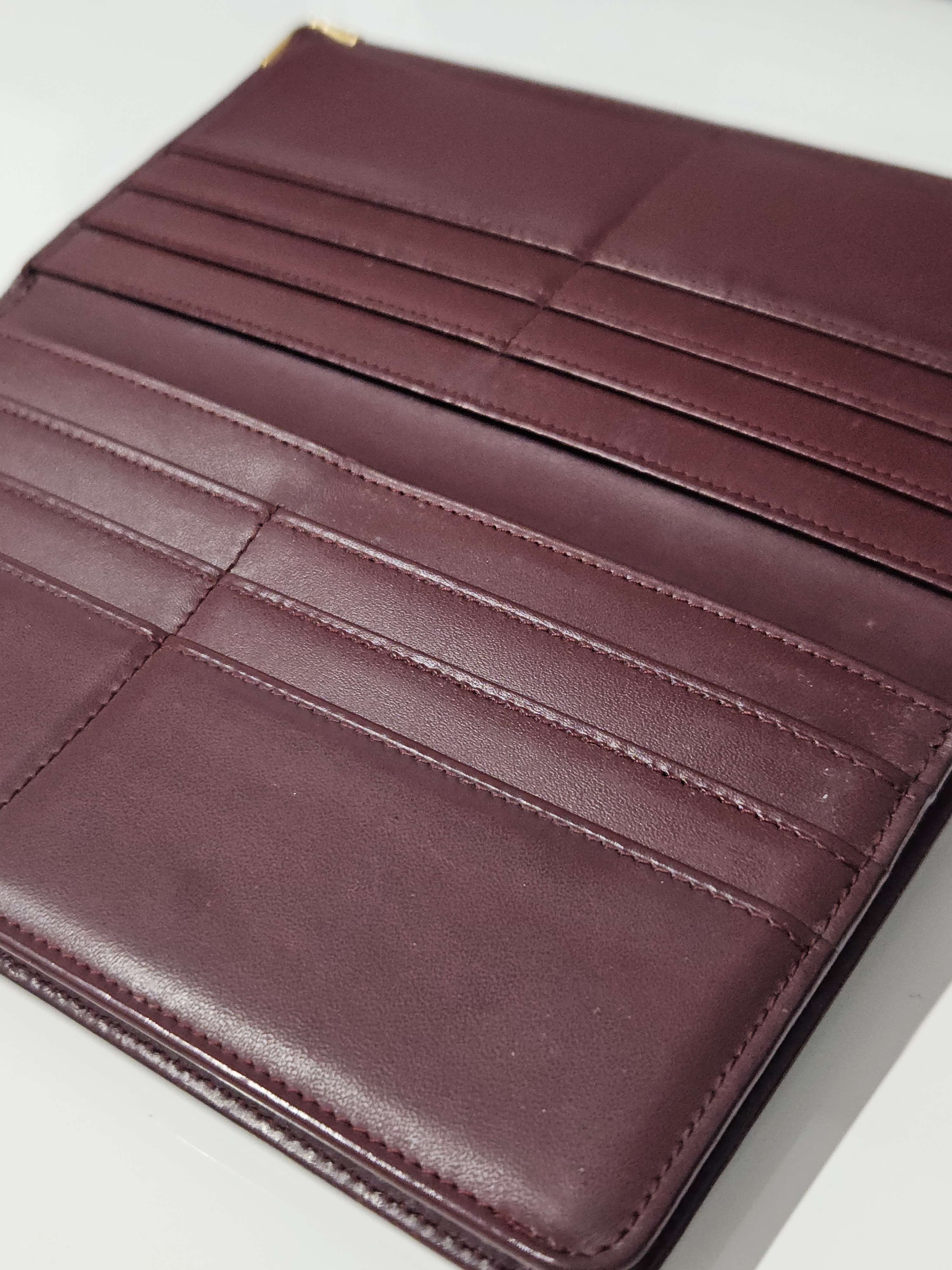 Cartier Cartier Long Wallet - Burgundy Leather Size ONE SIZE - 6 Thumbnail