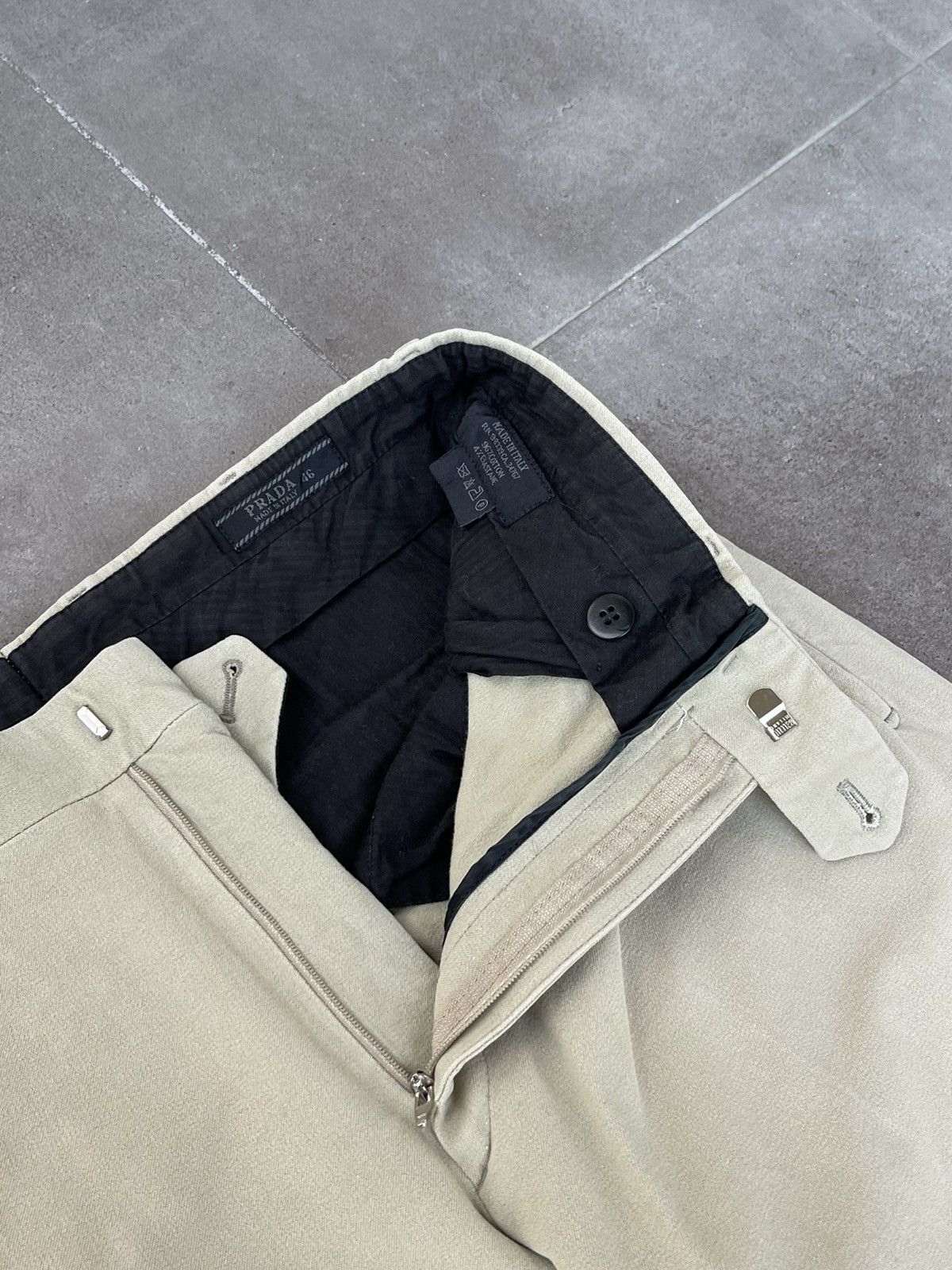 Prada Archive Prada High Rise Cream Casual Pants Size US 30 / EU 46 - 17 Thumbnail