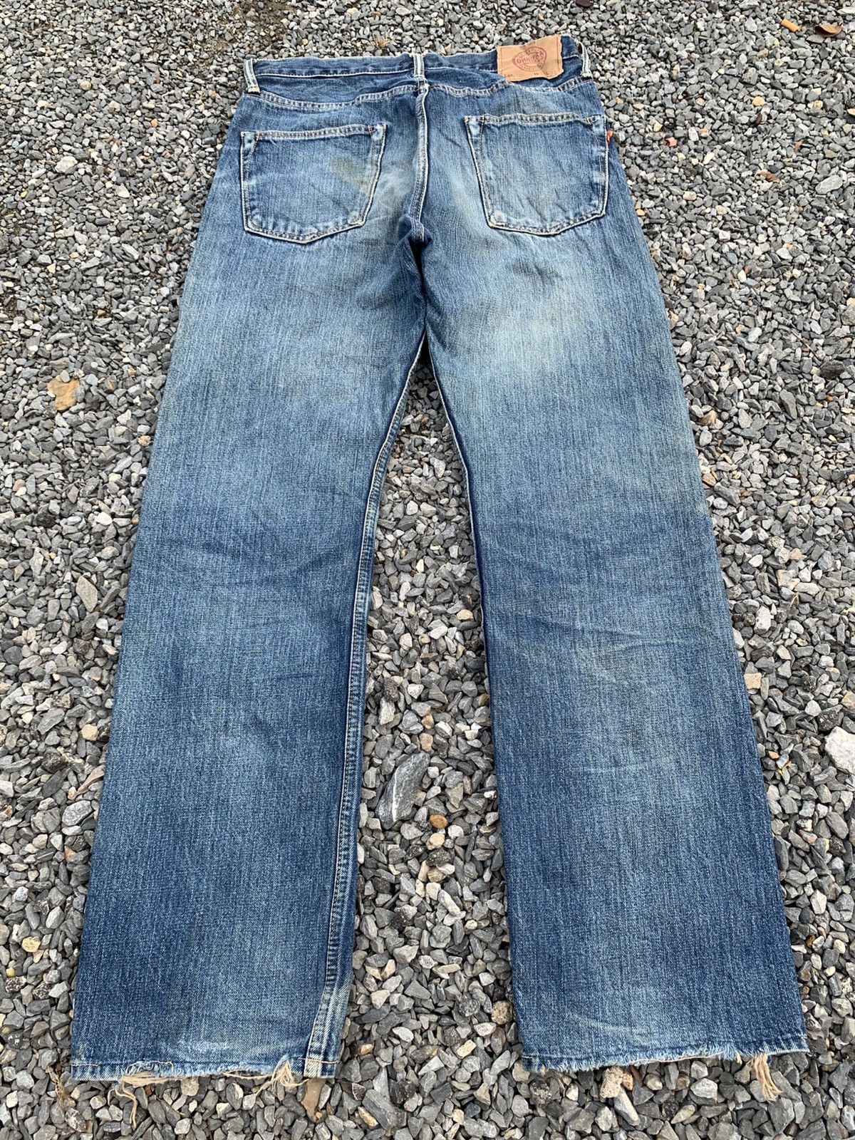 OMNIGOD OMNIGOD 50023 SELVEDGE BUTTON FLY JAPANESE DISTRESSED DENIM Size US 31 - 5 Thumbnail