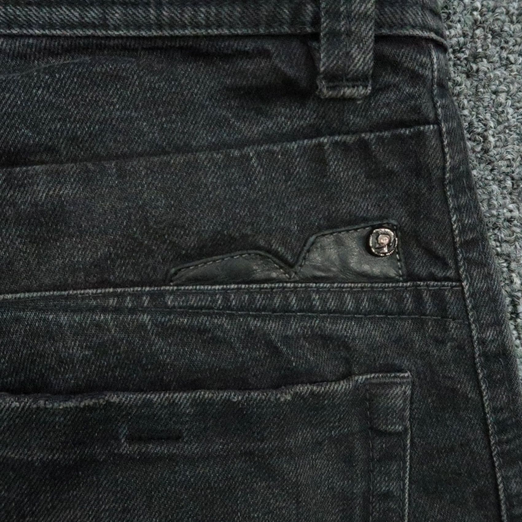 Diesel Diesel Jeans Mens 34x33 Black Darron Regular Slim Tapered Button Fly Denim Size US 34 / EU 50 - 7 Thumbnail