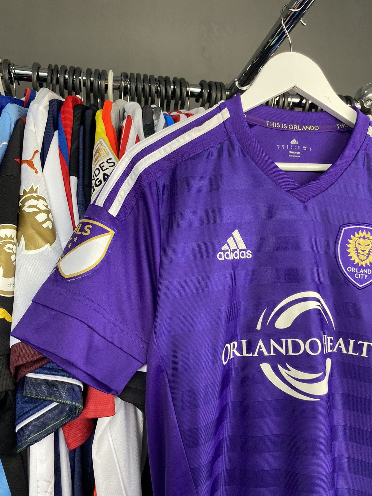 Adidas 2015/16 ADIDAS ORLANDO CITY HOME SOCCER FOOTBALL JERSEY SHIR Size US S / EU 44-46 / 1 - 3 Thumbnail