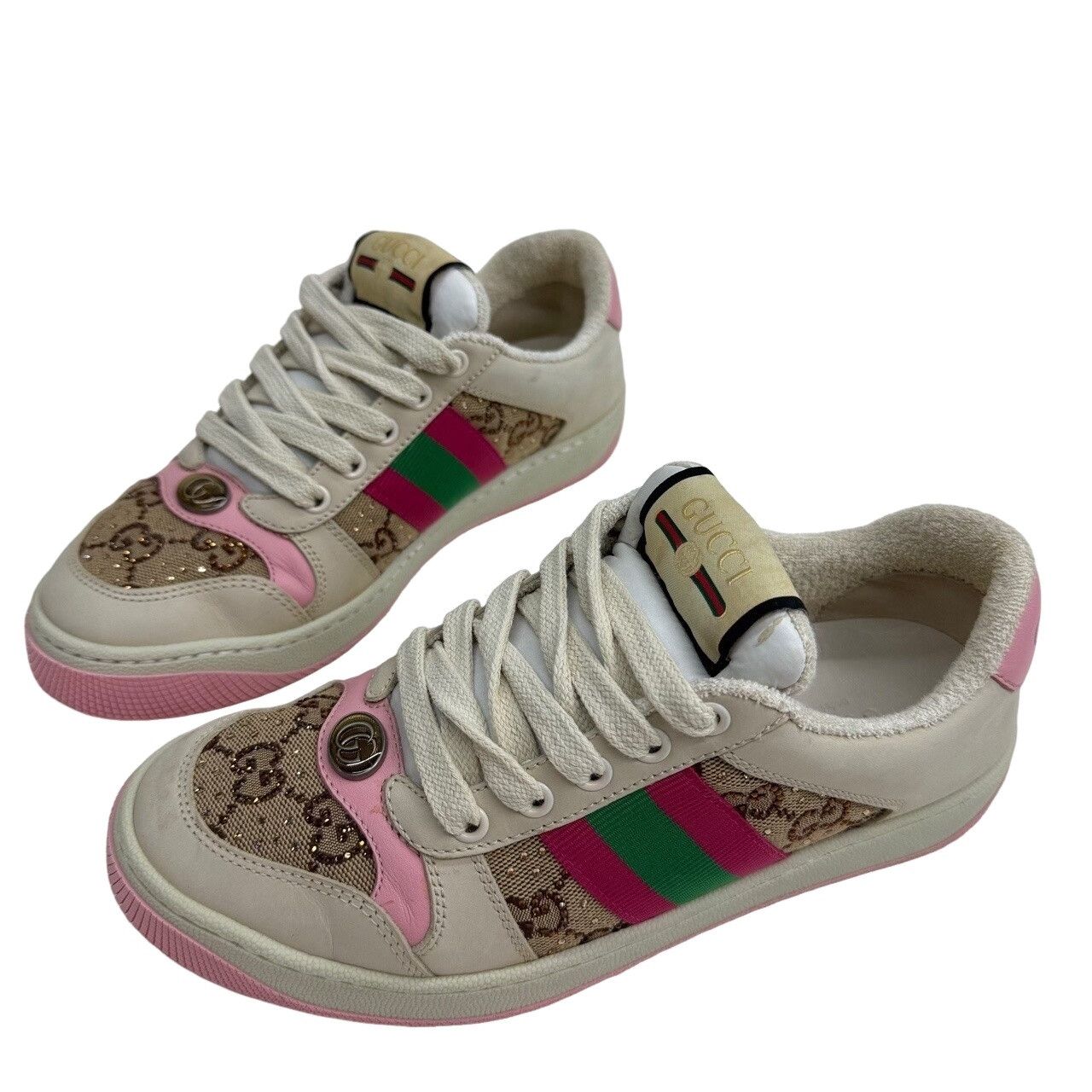 Gucci Gucci Screener Crystal Low-Top Sneakers Size 36 Size US 6 / IT 36 - 1 Thumbnail