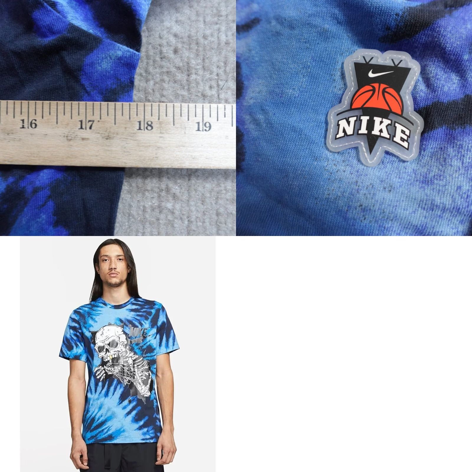 Nike Nike Shirt Small Blue Tie Dye Skeleton Crew Neck Short Sleeve T-Shirt Mens XS? Size US S / EU 44-46 / 1 - 8 Thumbnail