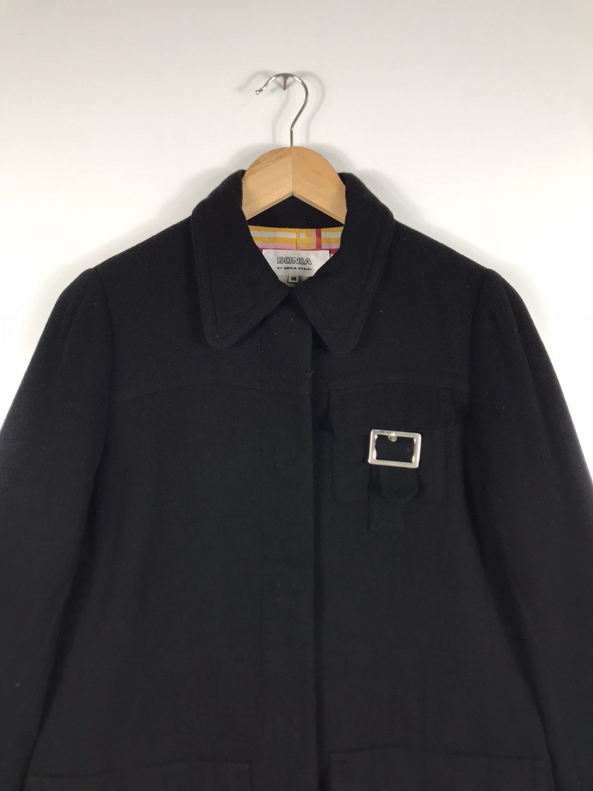 Designer × Sonia Rykiel 🔥Sonia Rykiel Wool Bondage Long Jacket Size S / US 4 / IT 40 - 4 Thumbnail