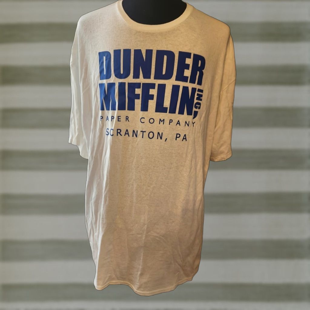 Ripple Junction VINTAGE The Office Dunder Mifflin Paper Company White Short Sleeve T-Shirt 3XL Mens Graphic Print Crew Neck Ripple Junction Size US XXL / EU 58 / 5 - 1 Thumbnail