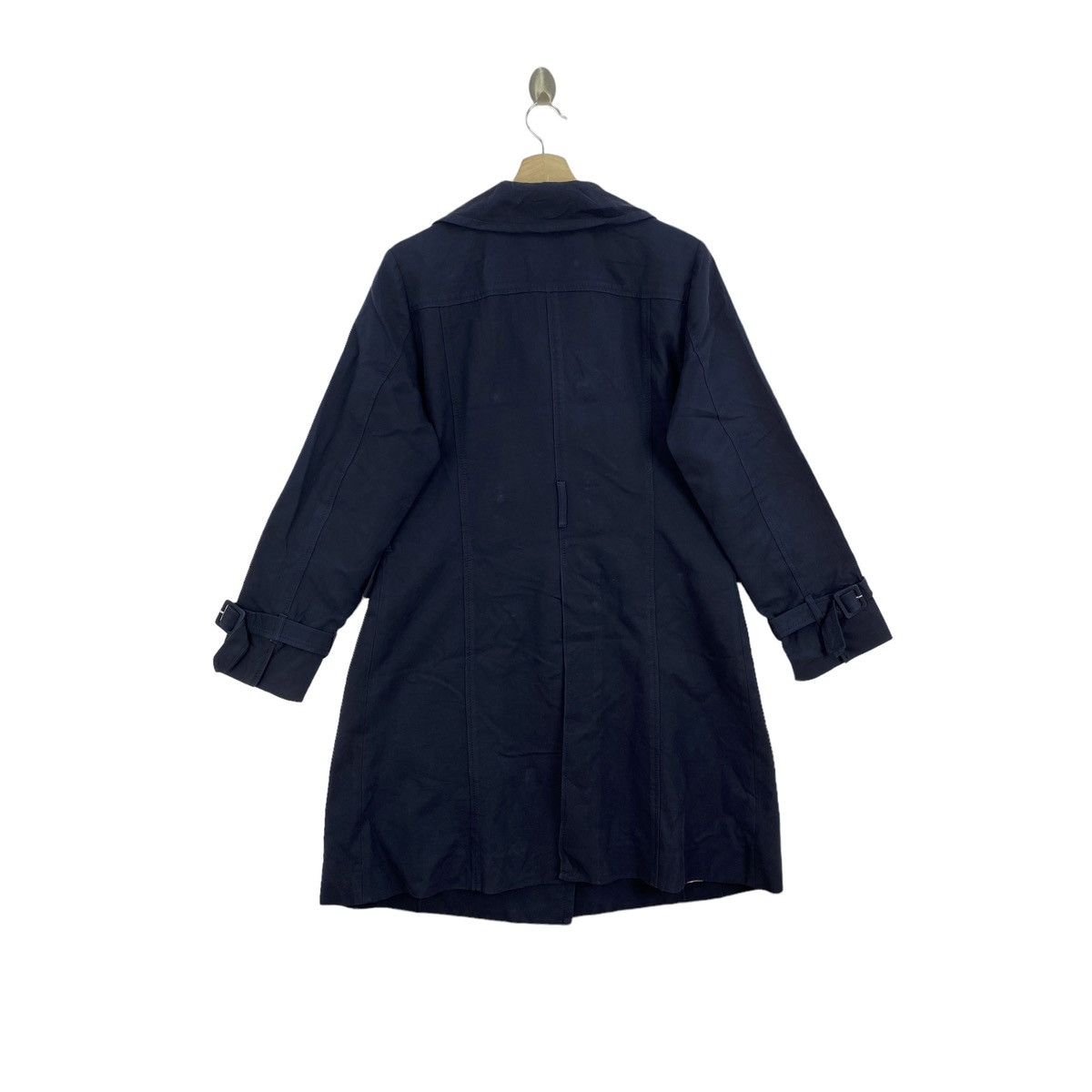 Japanese Brand × Vintage Vintage KUMIKYOKU Japanese Designer Navy Trench Coat Parka Size US M / EU 48-50 / 2 - 3 Thumbnail