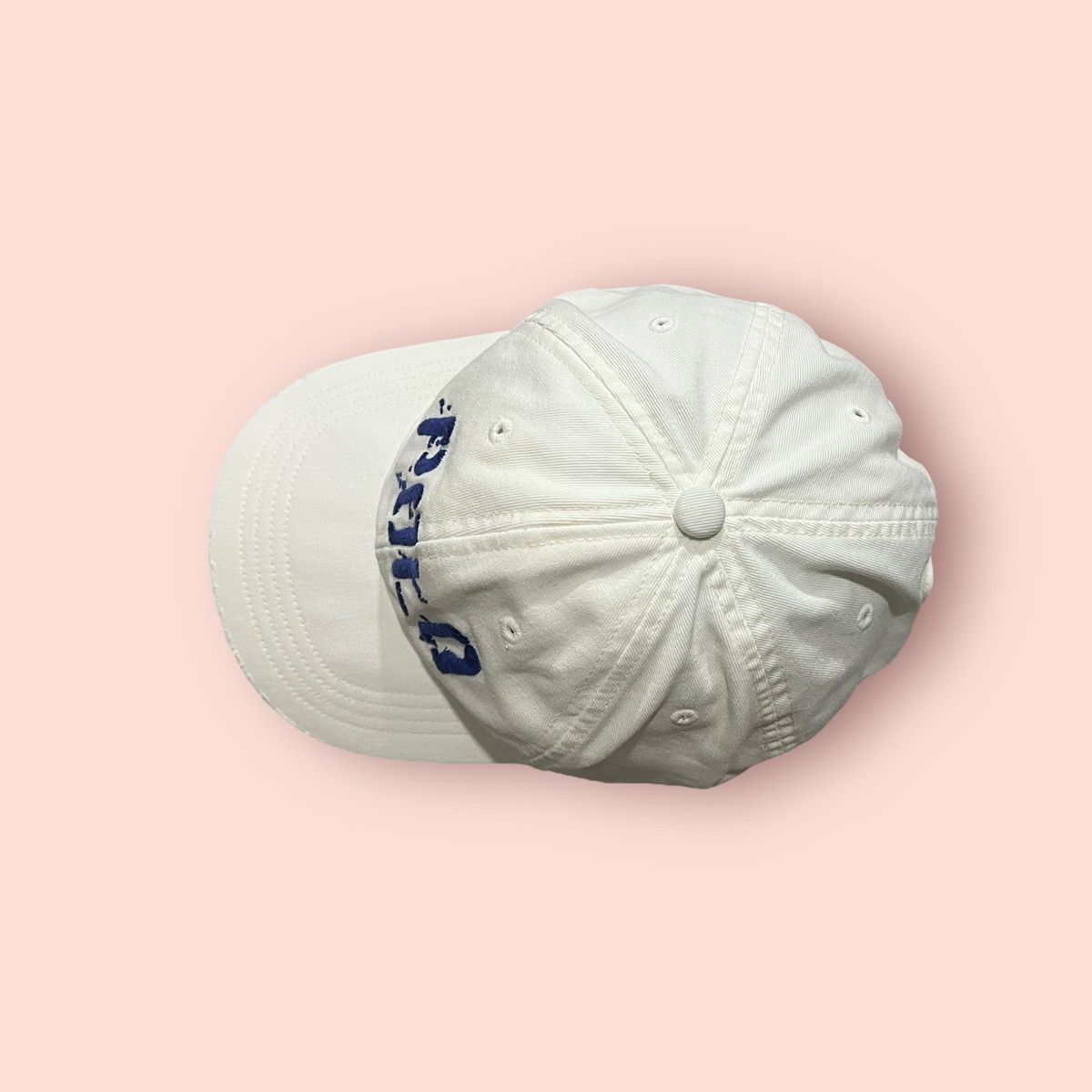 Polo Ralph Lauren × Ralph Lauren × Vintage VINTAGE POLO SPELL OUT DISTRESSED VISOR STRAPBACK CAP Size ONE SIZE - 14 Thumbnail