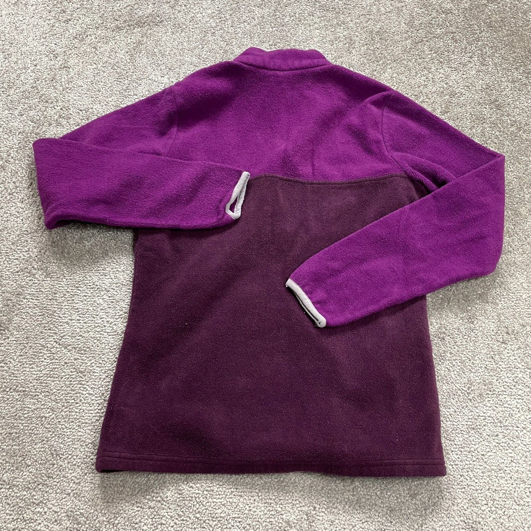 Vintage Columbia Benton Springs Fleece Jacket Women S Purple 1/4 Snap Button Outdoor Coat/ Jacket Regular Fit Size S / US 4 / IT 40 - 2 Thumbnail