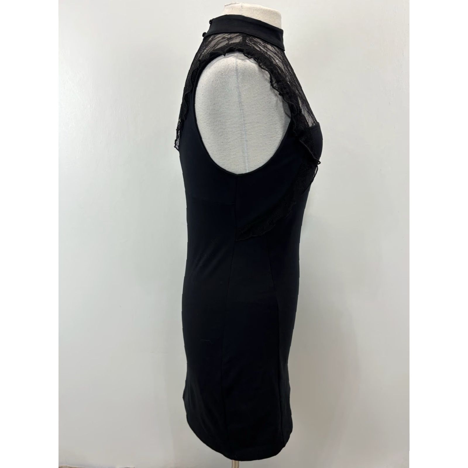 Free People Free People Beaumont Muse Dress Black Sleeveless Mini Lace Trim Party M Womens Size M / US 6-8 / IT 42-44 - 4 Thumbnail