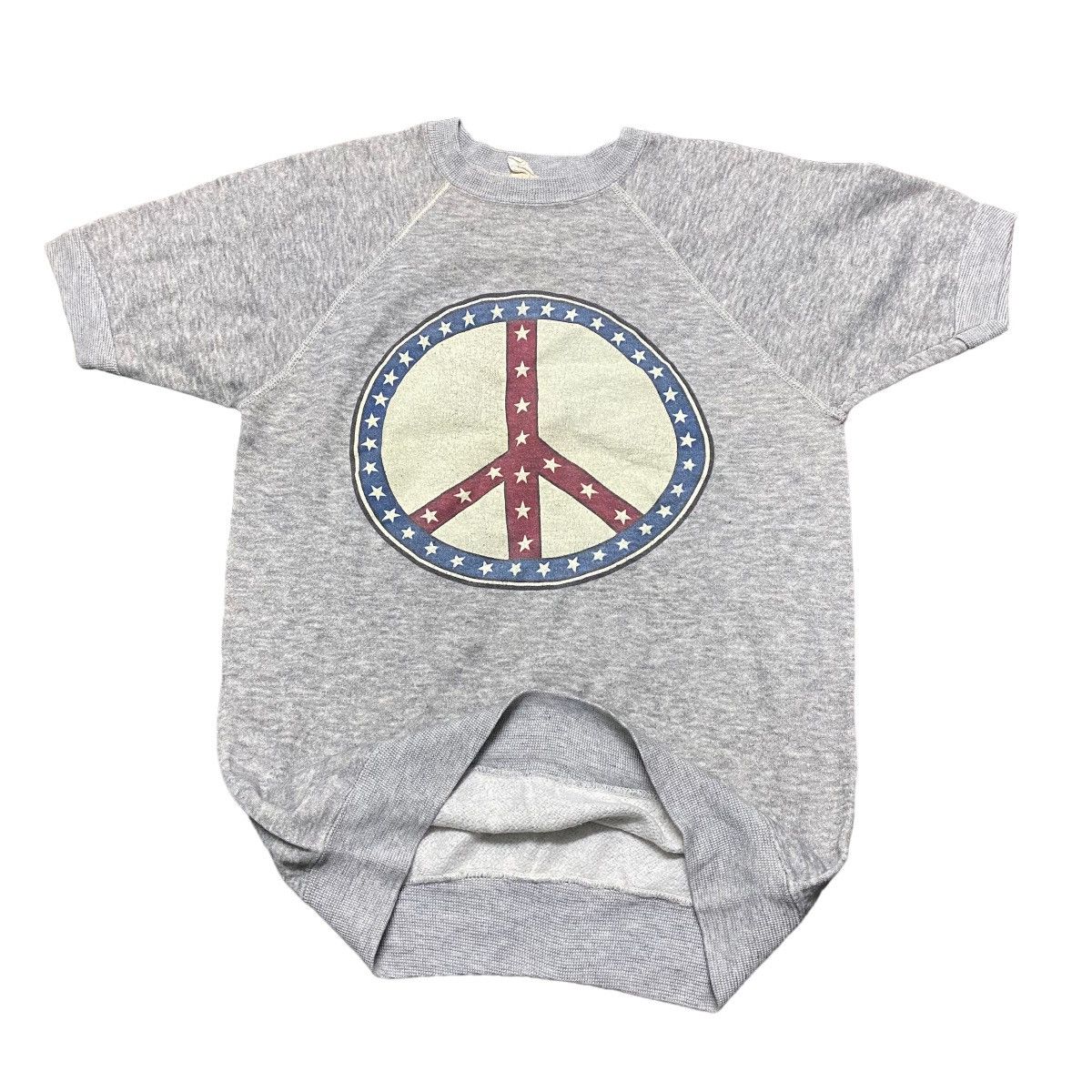 image of 70's Jc Penney Sweatshirt Peace in Grey, Men's (Size Medium)