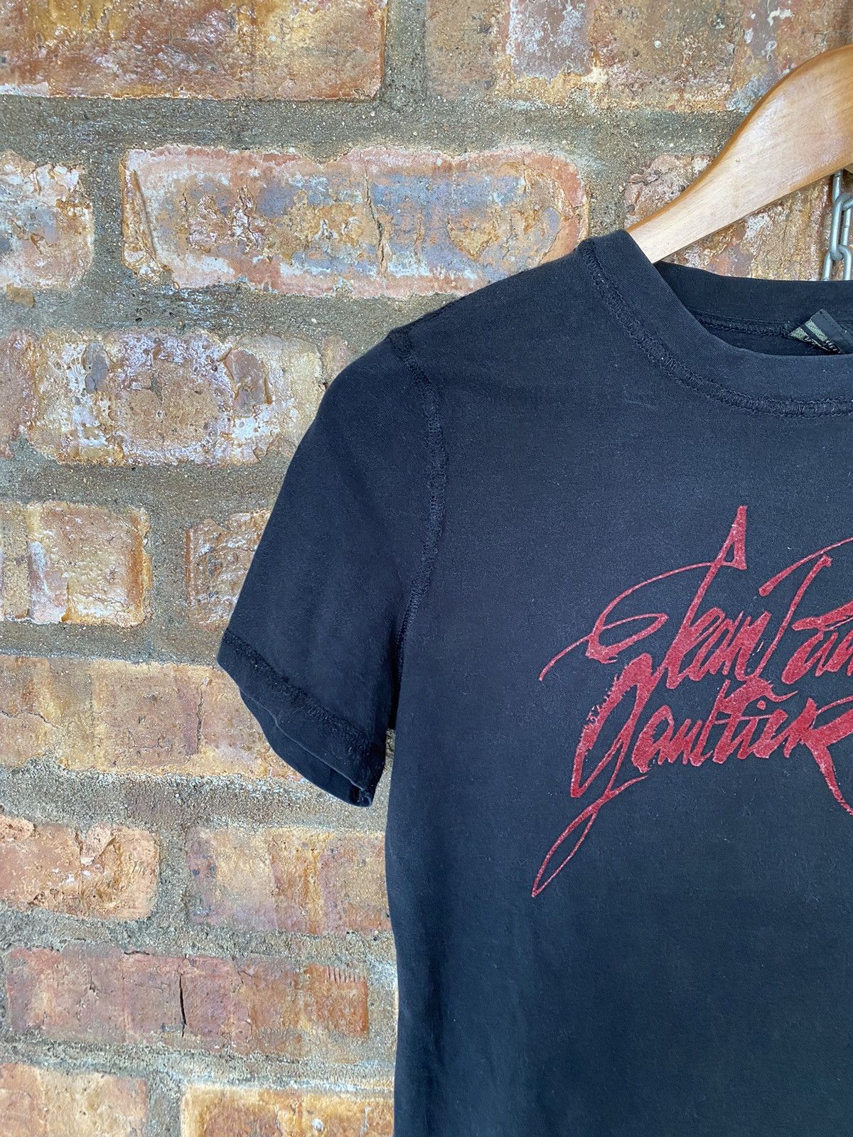 Jean Paul Gaultier 1990s JPG velvet logo tee Size S / US 4 / IT 40 - 5 Thumbnail