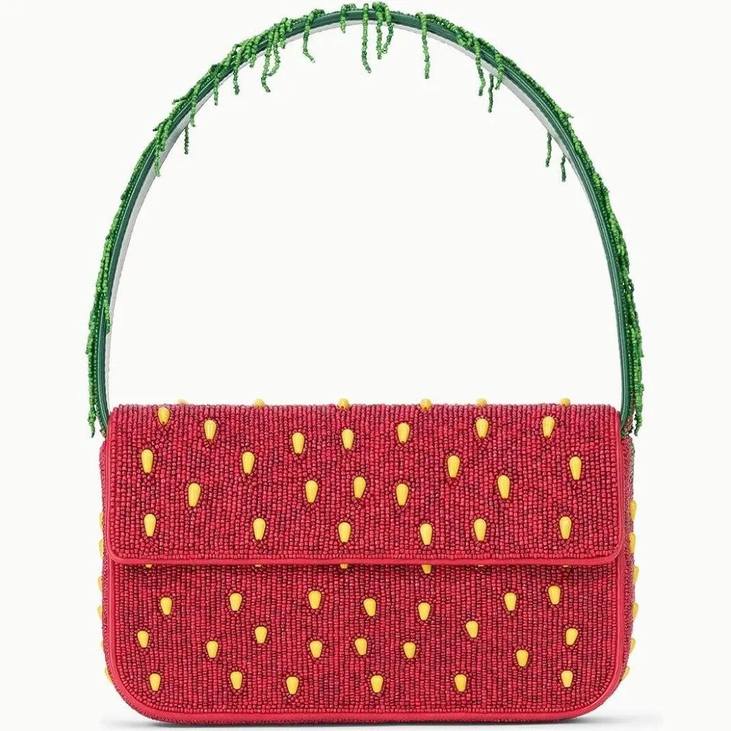 Staud Staud Tommy Beaded Bag Strawberry Dream Original Price $295 Size ONE SIZE - 1 Thumbnail